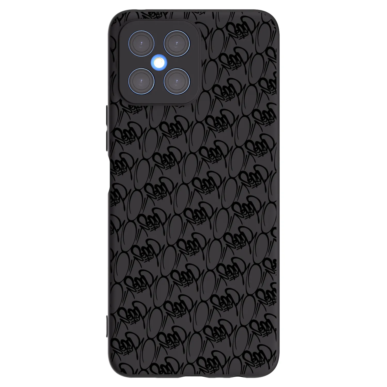 Picasee silikónový čierny obal pre Honor X8 4G - Separ - Black On Black 2