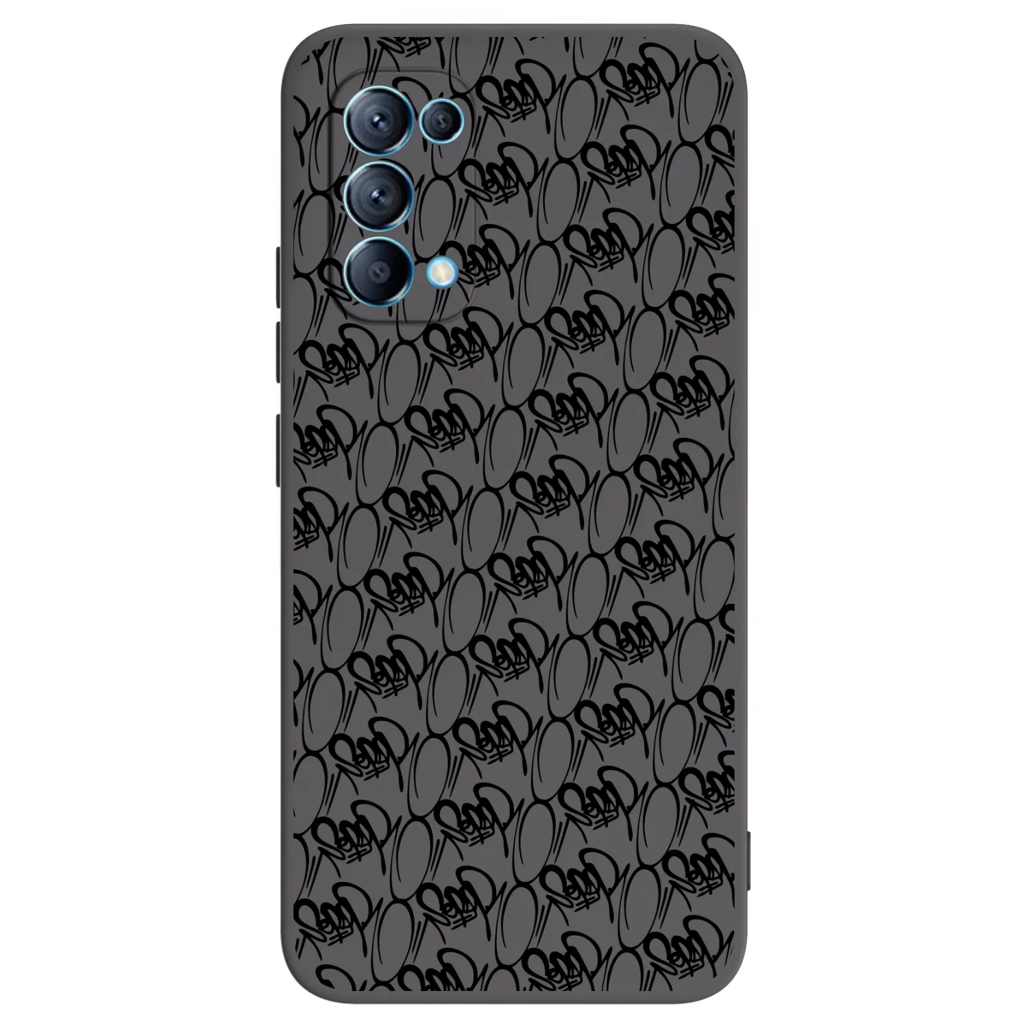 Picasee silikónový čierny obal pre OPPO Reno 5 5G - Separ - Black On Black 2