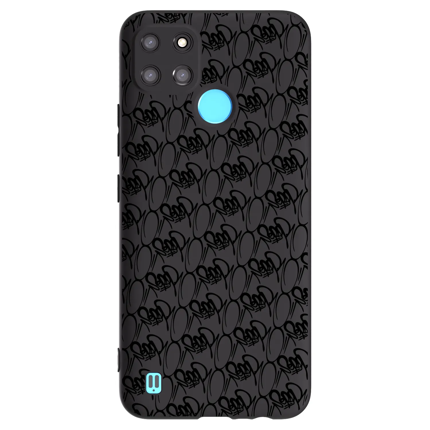 Picasee silikónový čierny obal pre Realme C21Y - Separ - Black On Black 2