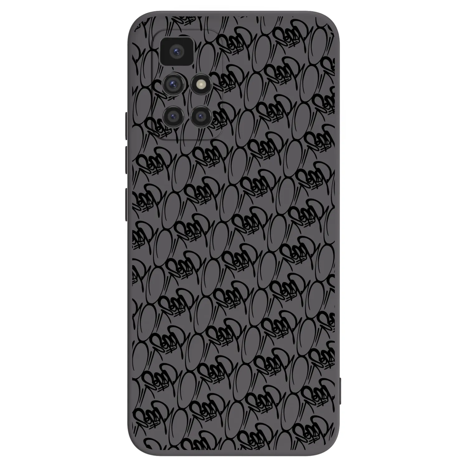 Silikónový čierny obal pre Xiaomi Redmi 10 (2022) - Separ - Black On Black 2
