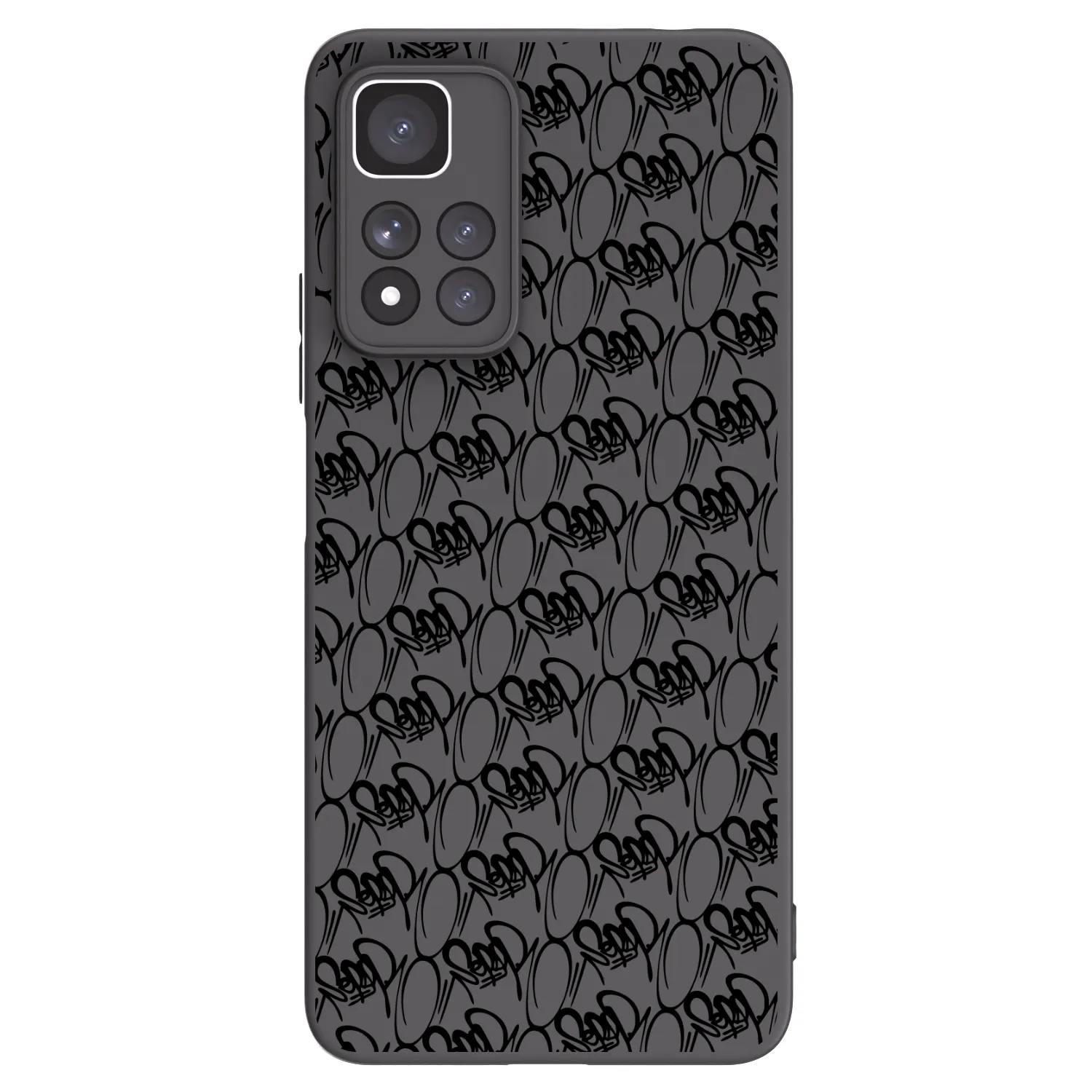 Picasee silikónový čierny obal pre Xiaomi Redmi Note 11 Pro+ 5G - Separ - Black On Black 2