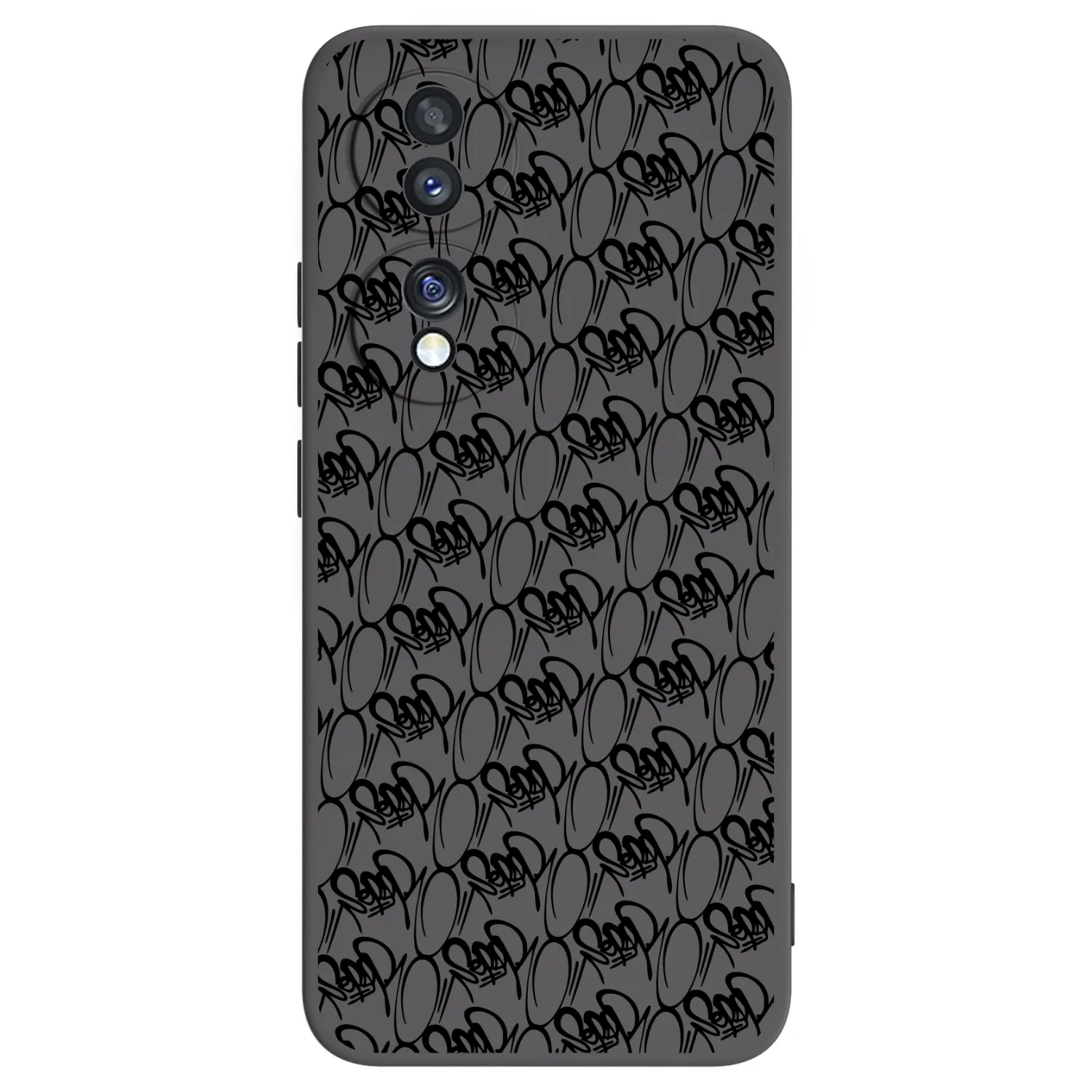Picasee silikónový čierny obal pre Honor 70 - Separ - Black On Black 2