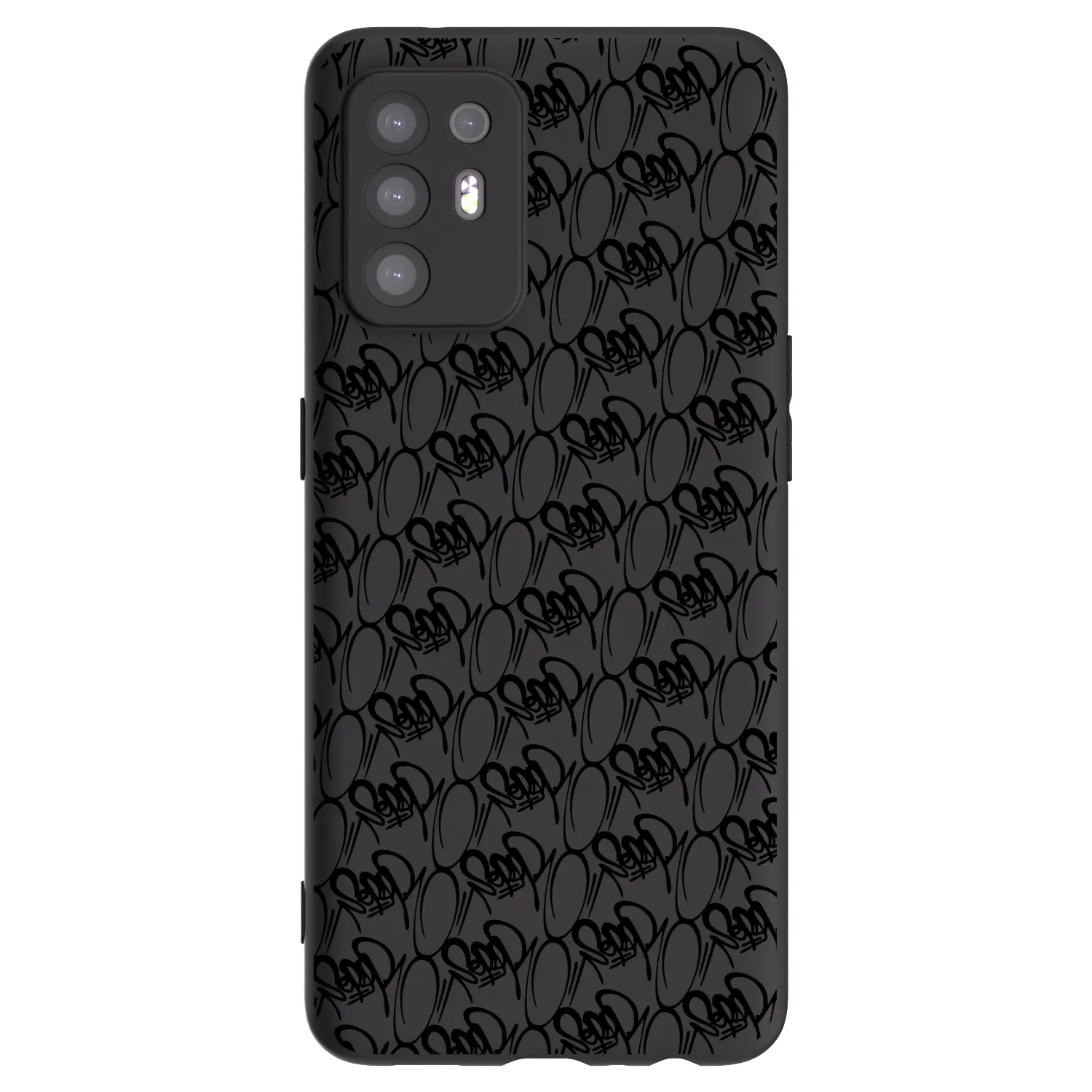 Picasee silikónový čierny obal pre OPPO A94 5G - Separ - Black On Black 2