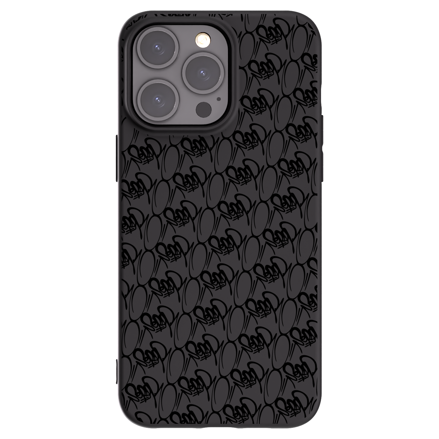 Silikónový čierny obal pre Apple iPhone 15 Pro Max - Separ - Black On Black 2