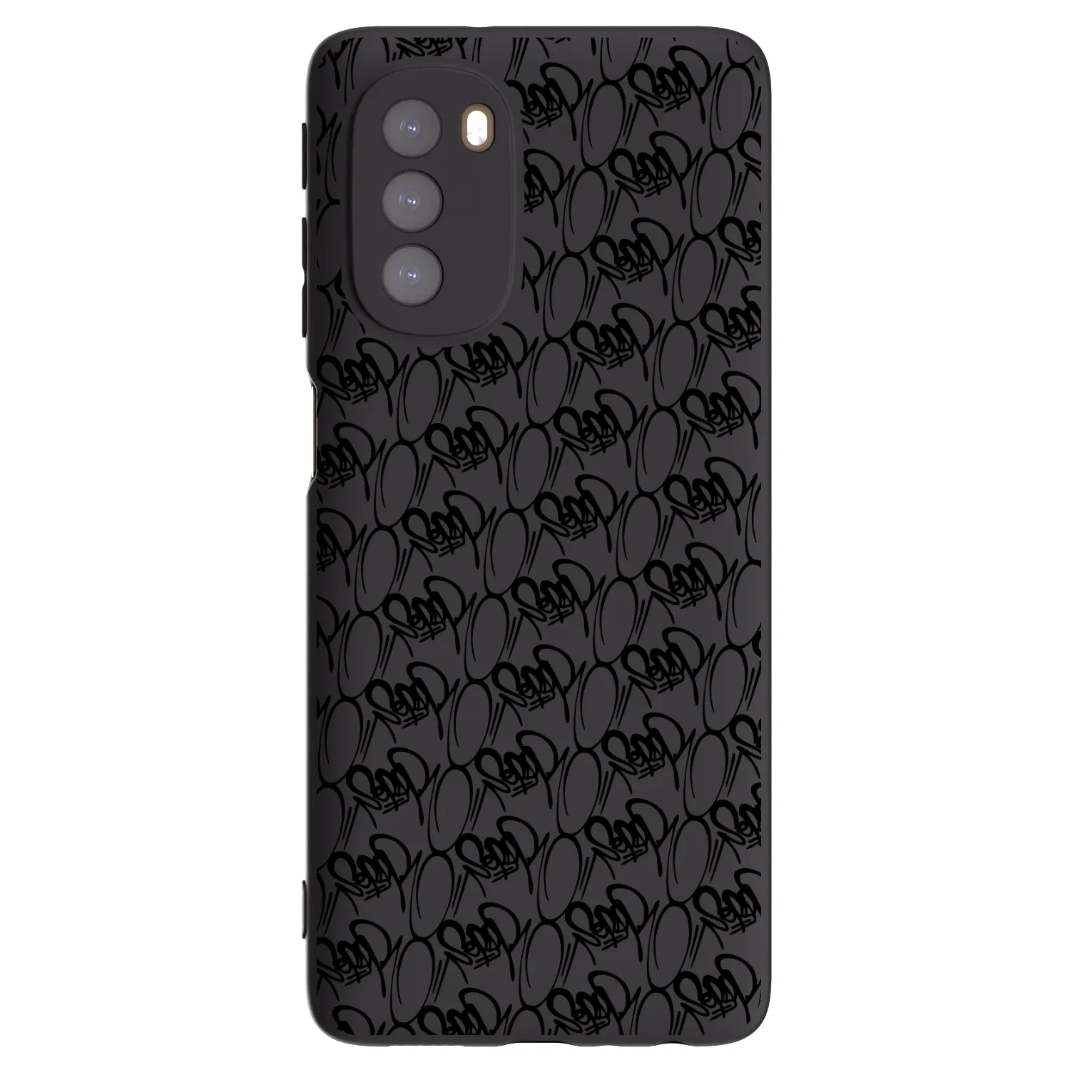 Picasee silikónový čierny obal pre Motorola Moto G51 - Separ - Black On Black 2