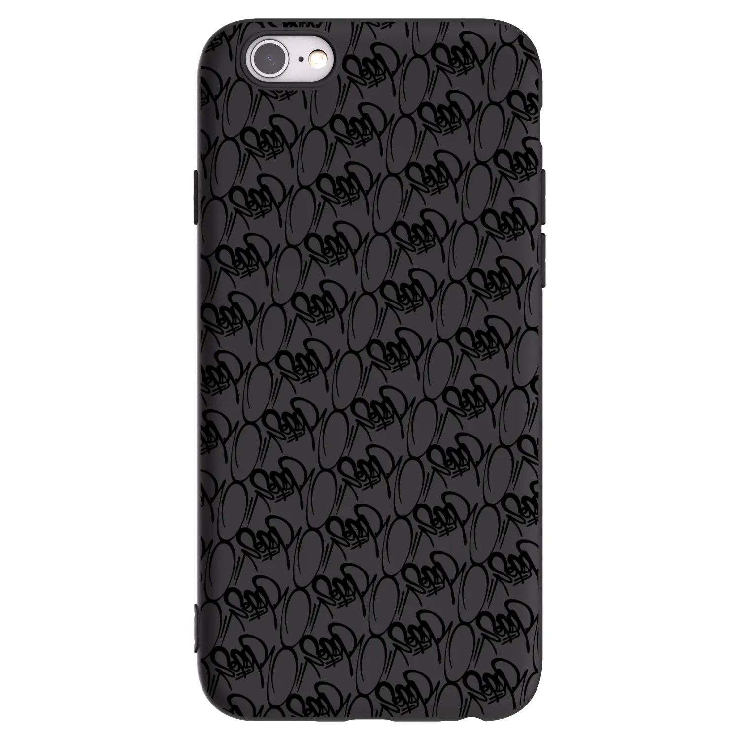 Picasee silikónový čierny obal pre Apple iPhone 6/6S - Separ - Black On Black 2