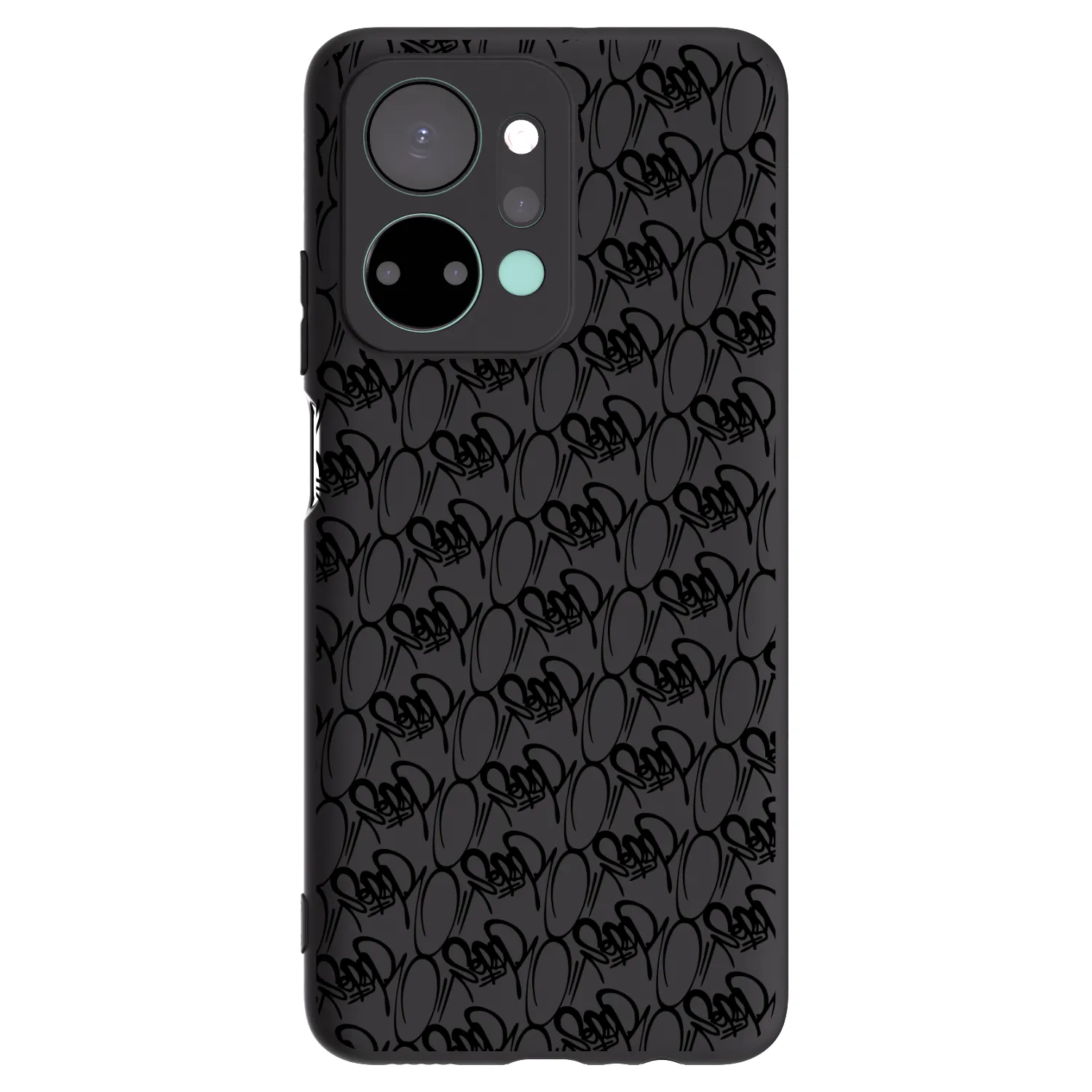 Picasee silikónový čierny obal pre Honor X7a - Separ - Black On Black 2