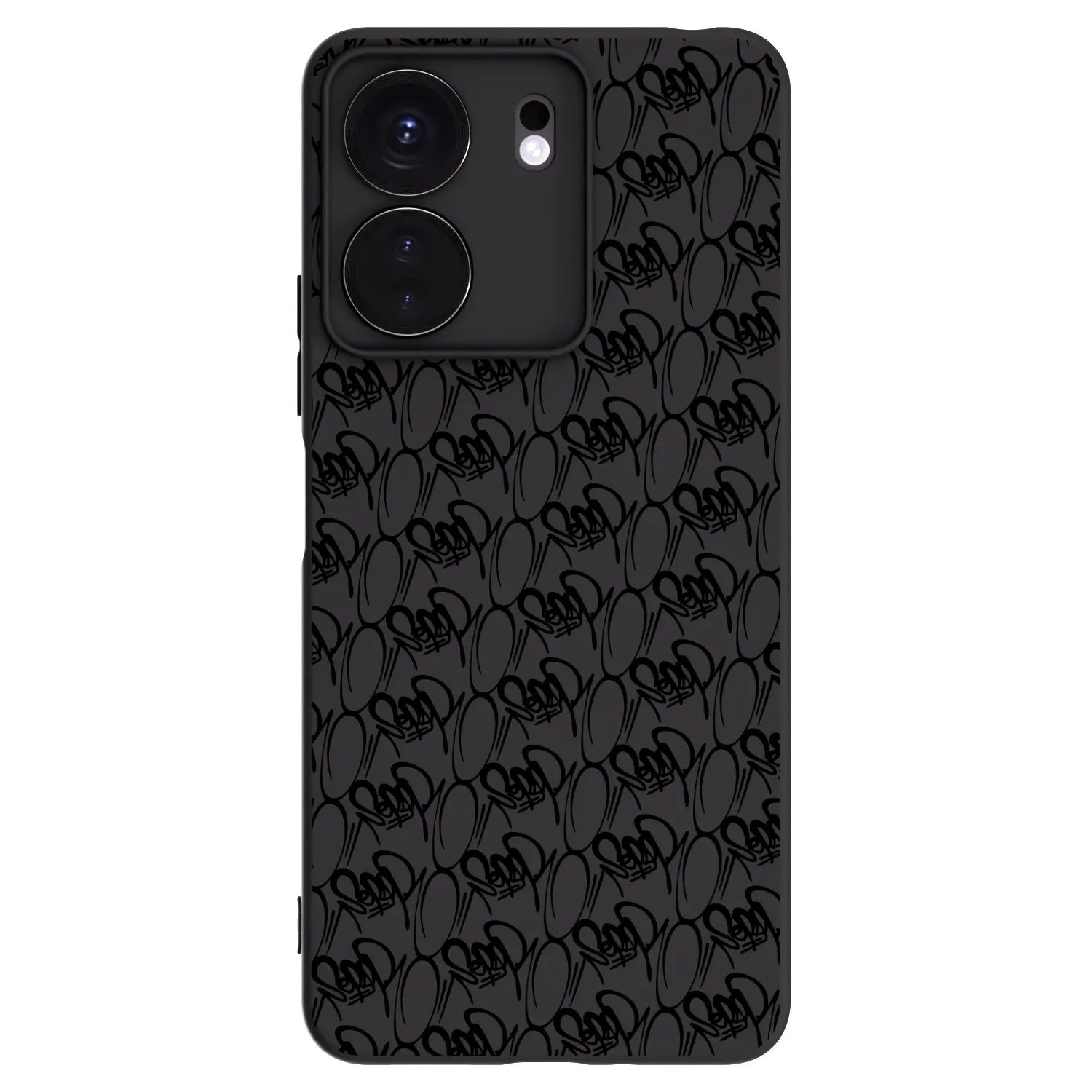 Silikónový čierny obal pre Xiaomi Redmi 13C 4G - Separ - Black On Black 2
