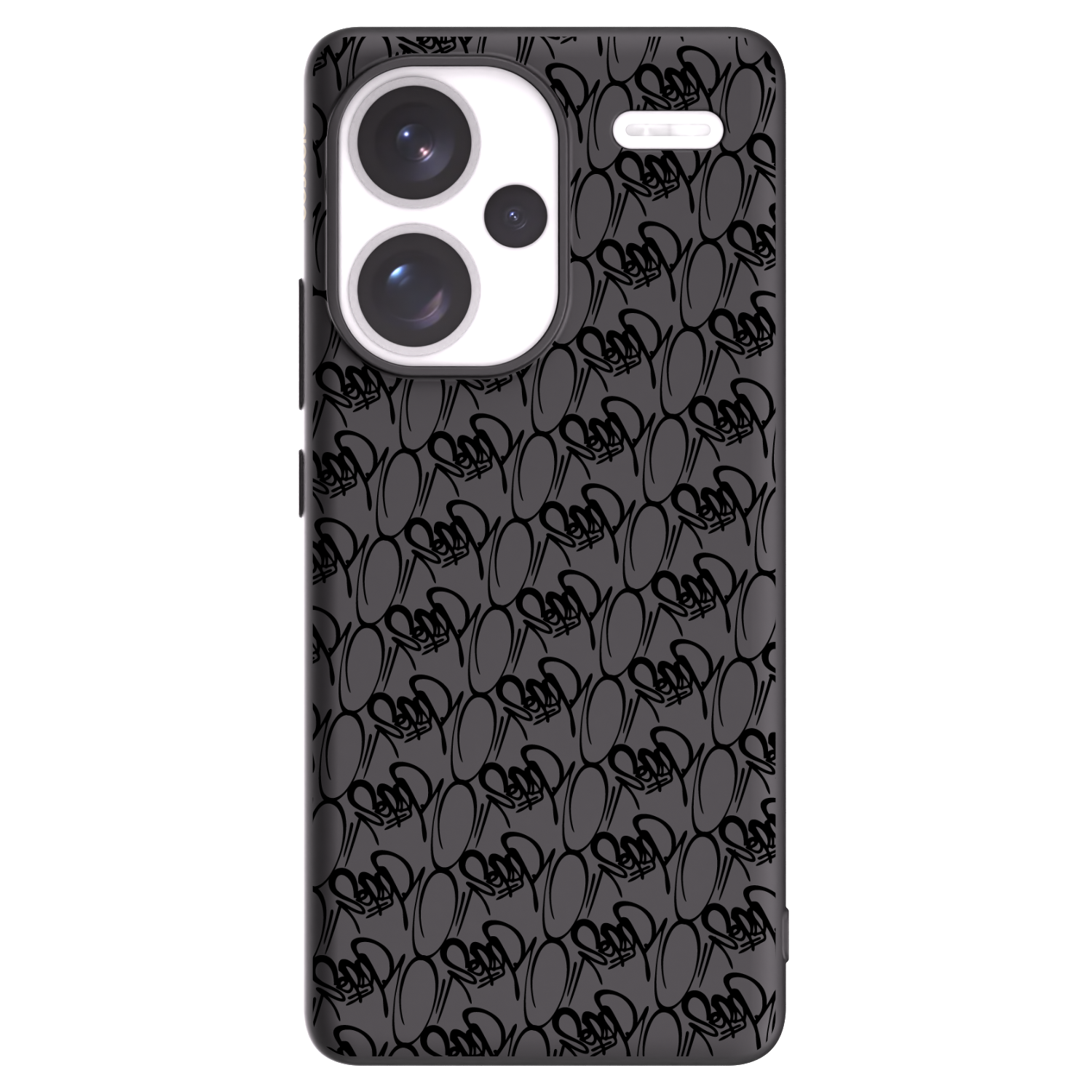 Picasee silikónový čierny obal pre Xiaomi Redmi Note 13 Pro+ 5G - Separ - Black On Black 2