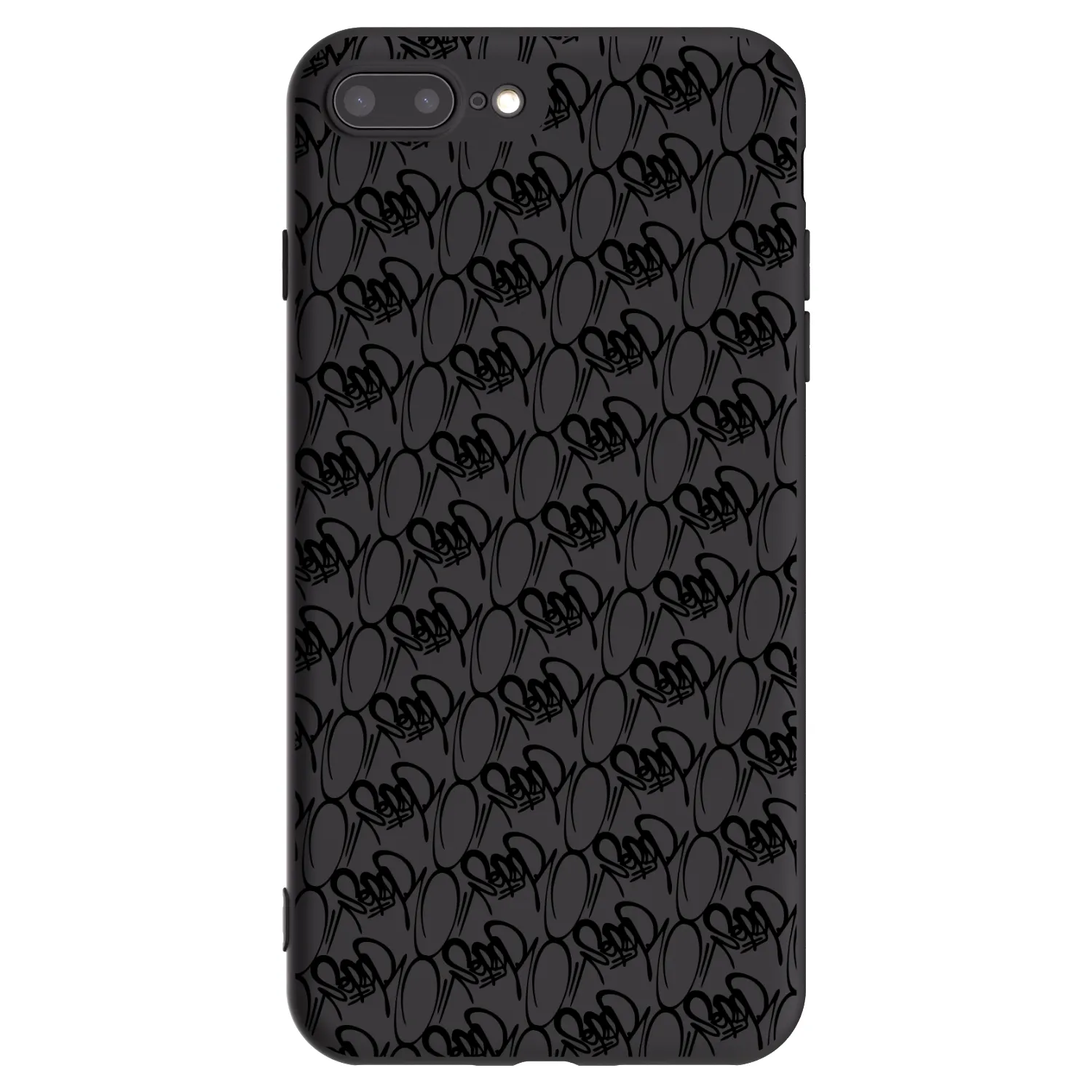 Picasee silikónový čierny obal pre Apple iPhone 7 Plus - Separ - Black On Black 2