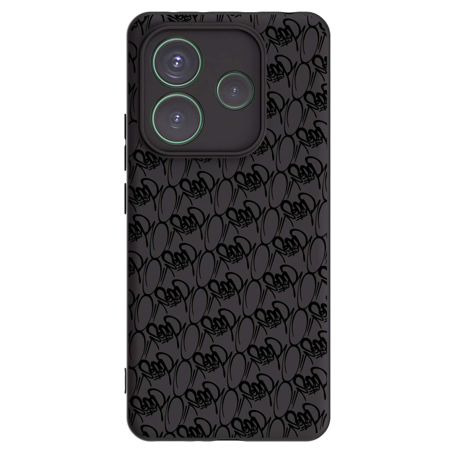 Silikónový čierny obal pre Xiaomi Redmi Note 14 5G - Separ - Black On Black 2