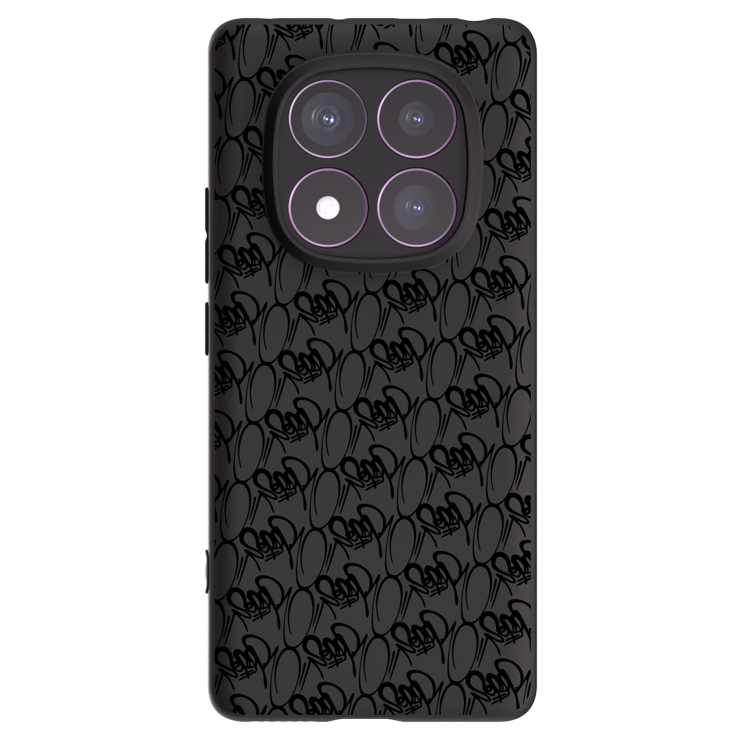 Silikónový čierny obal pre Xiaomi Redmi Note 14 Pro 4G - Separ - Black On Black 2