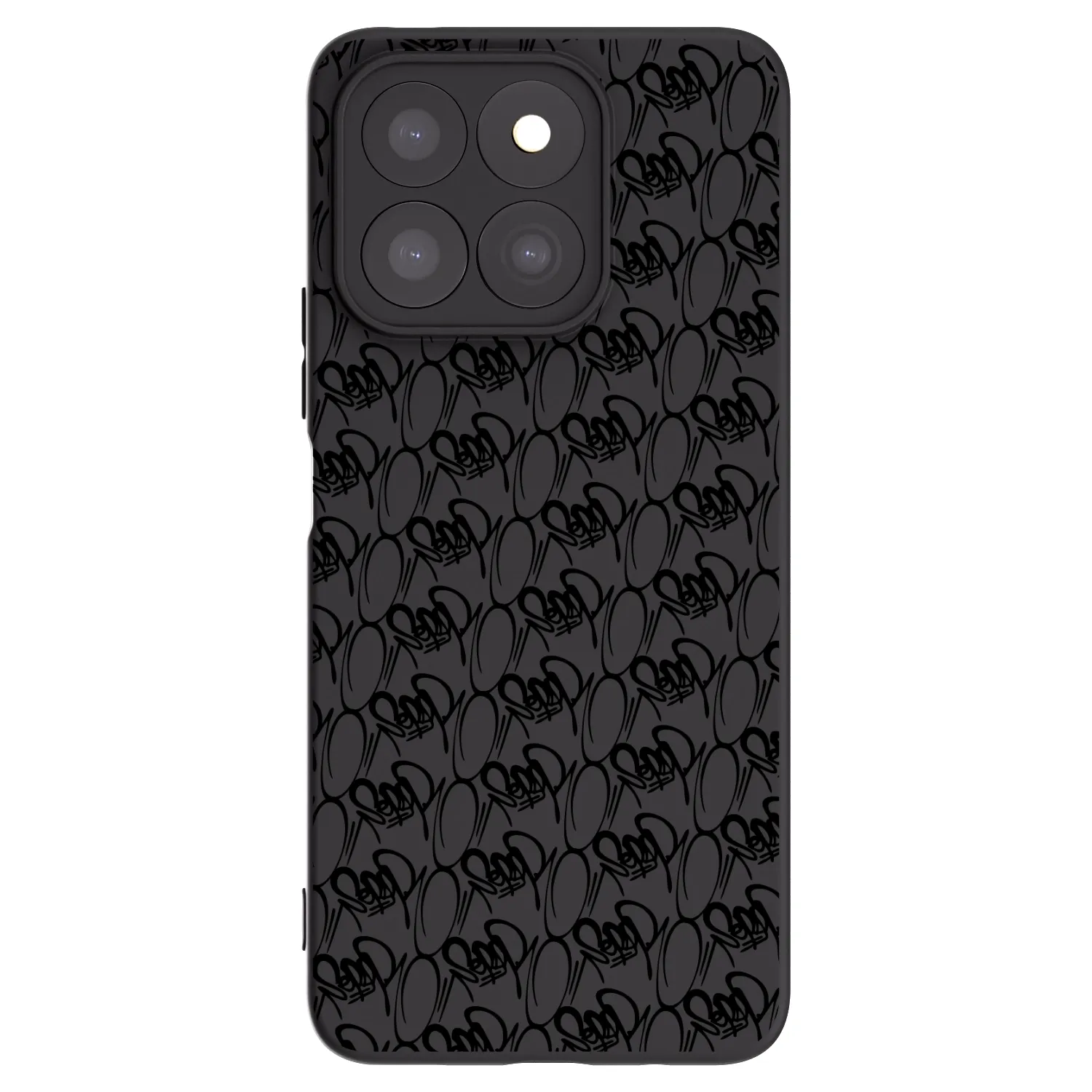 Picasee silikónový čierny obal pre Honor X8c - Separ - Black On Black 2