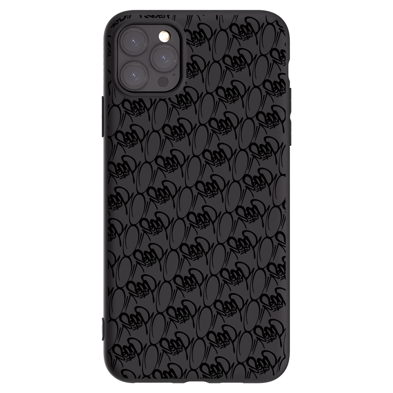 Picasee silikónový čierny obal pre Apple iPhone 11 Pro Max - Separ - Black On Black 2
