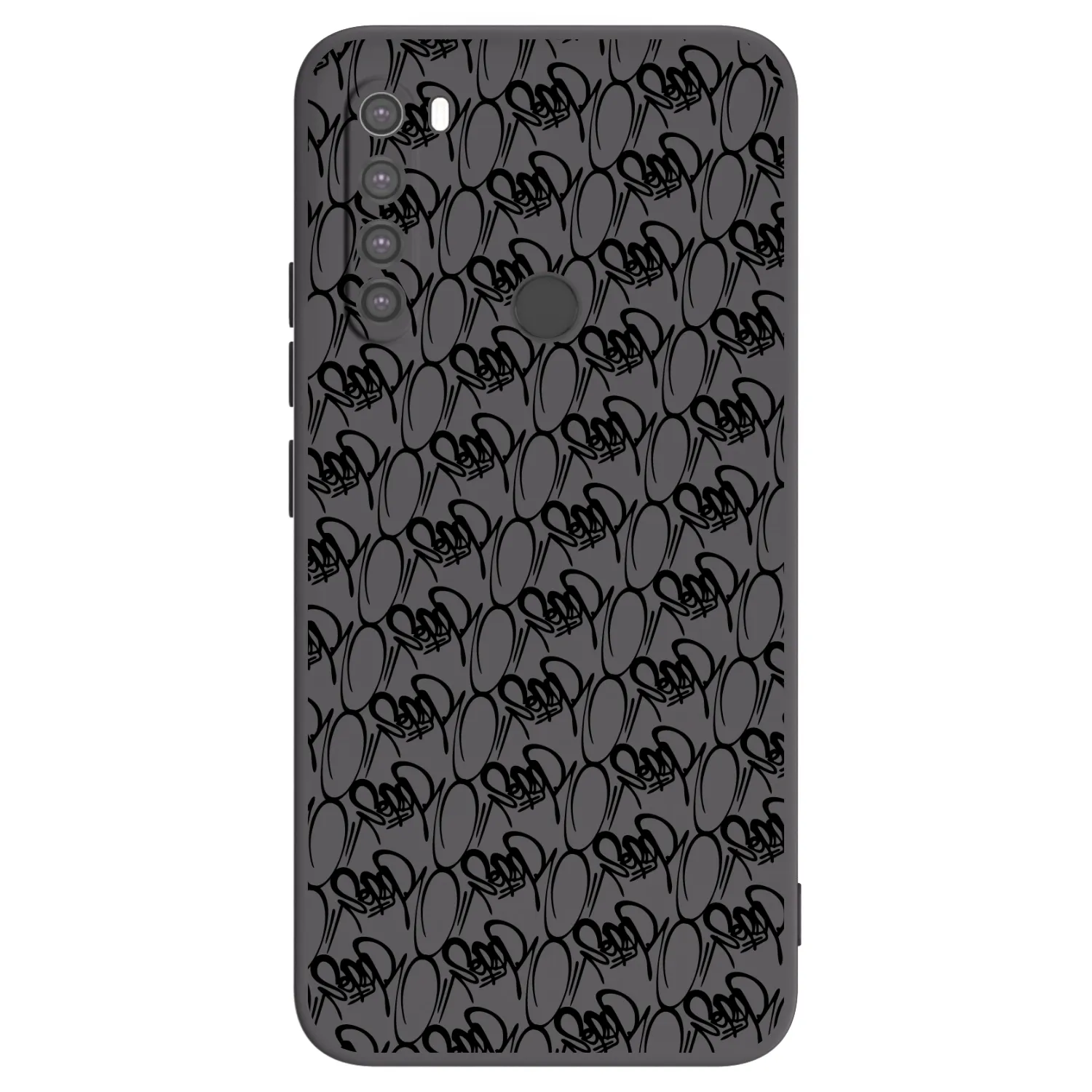Picasee silikónový čierny obal pre Xiaomi Redmi Note 8 - Separ - Black On Black 2