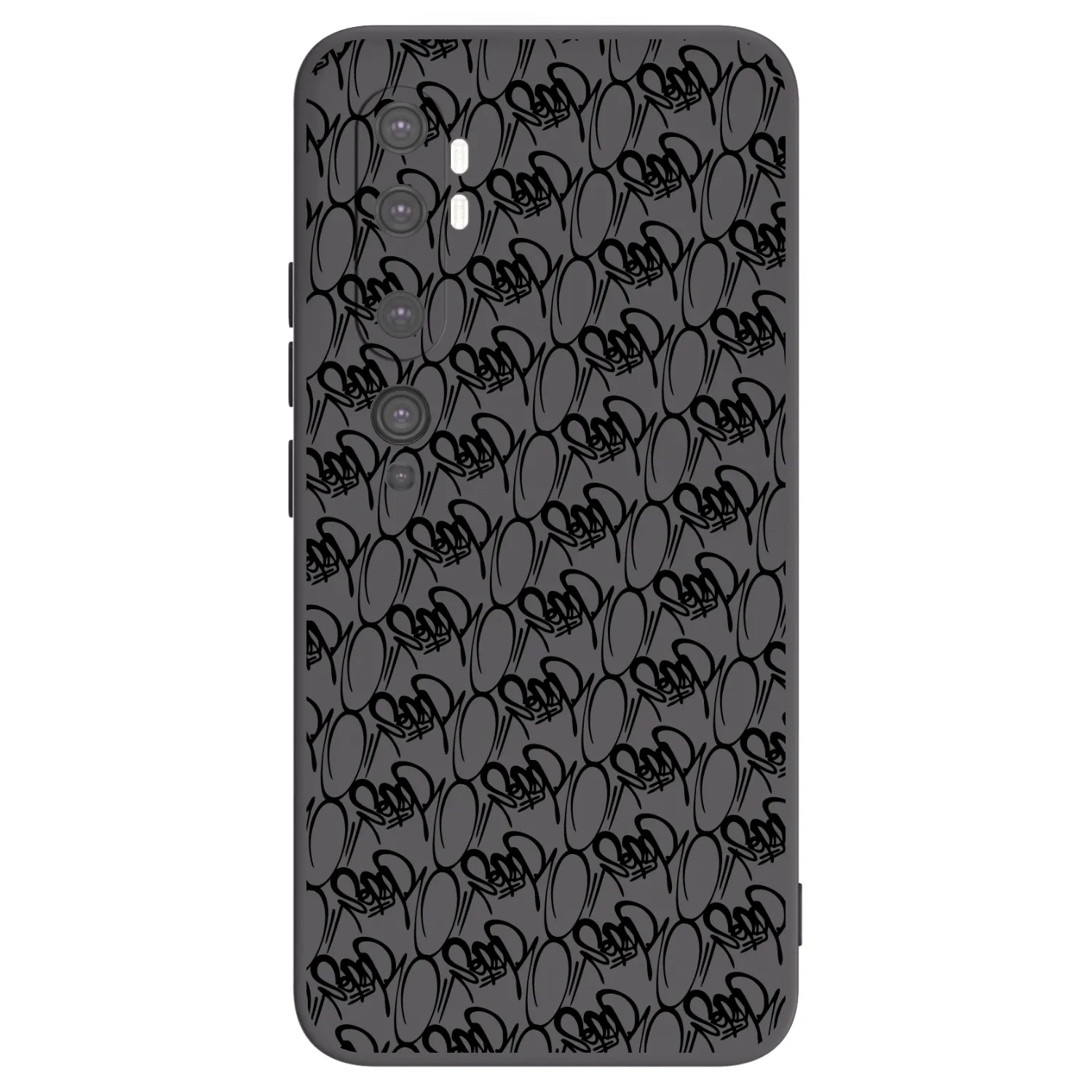 Picasee silikónový čierny obal pre Xiaomi Mi Note 10 (Pro) - Separ - Black On Black 2