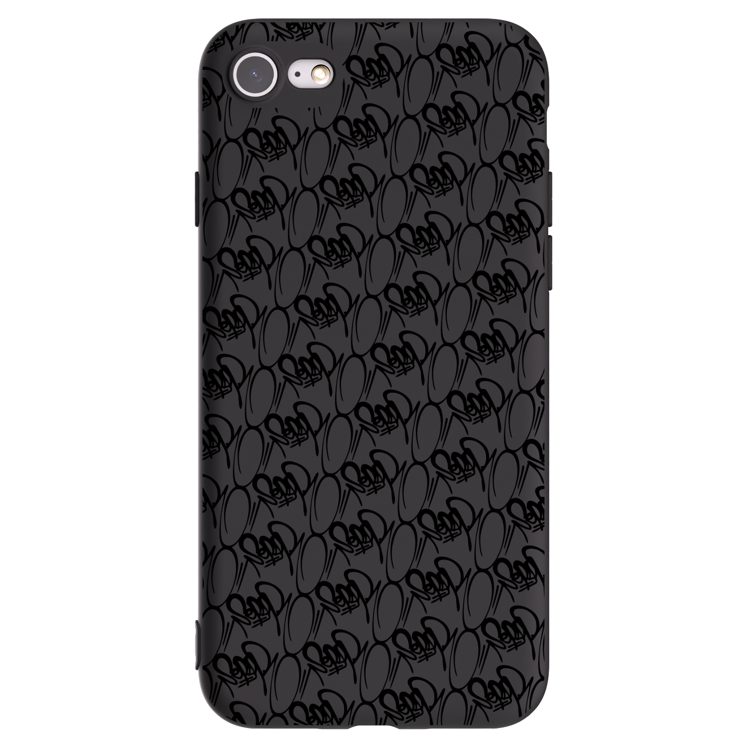 Picasee silikónový čierny obal pre Apple iPhone SE 2020 - Separ - Black On Black 2