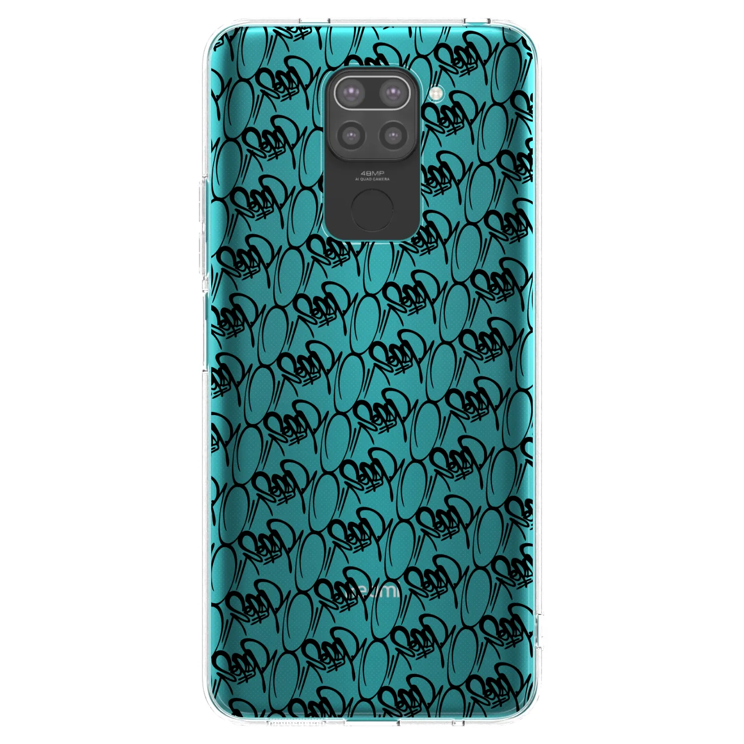 Picasee silikónový čierny obal pre Xiaomi Redmi Note 9 - Separ - Black On Black 2