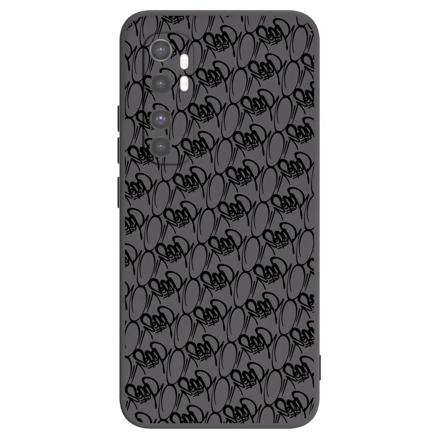 Picasee silikónový čierny obal pre Xiaomi Mi Note 10 Lite - Separ - Black On Black 2