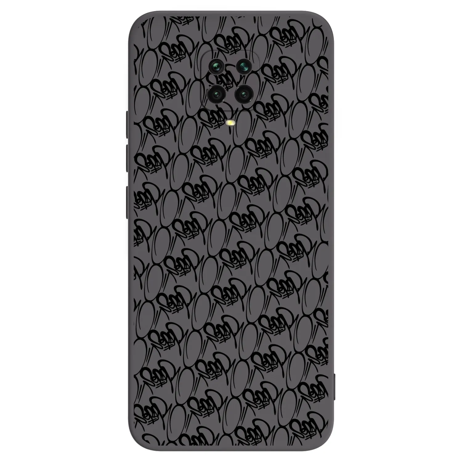 Picasee silikónový čierny obal pre Xiaomi Redmi Note 9S - Separ - Black On Black 2