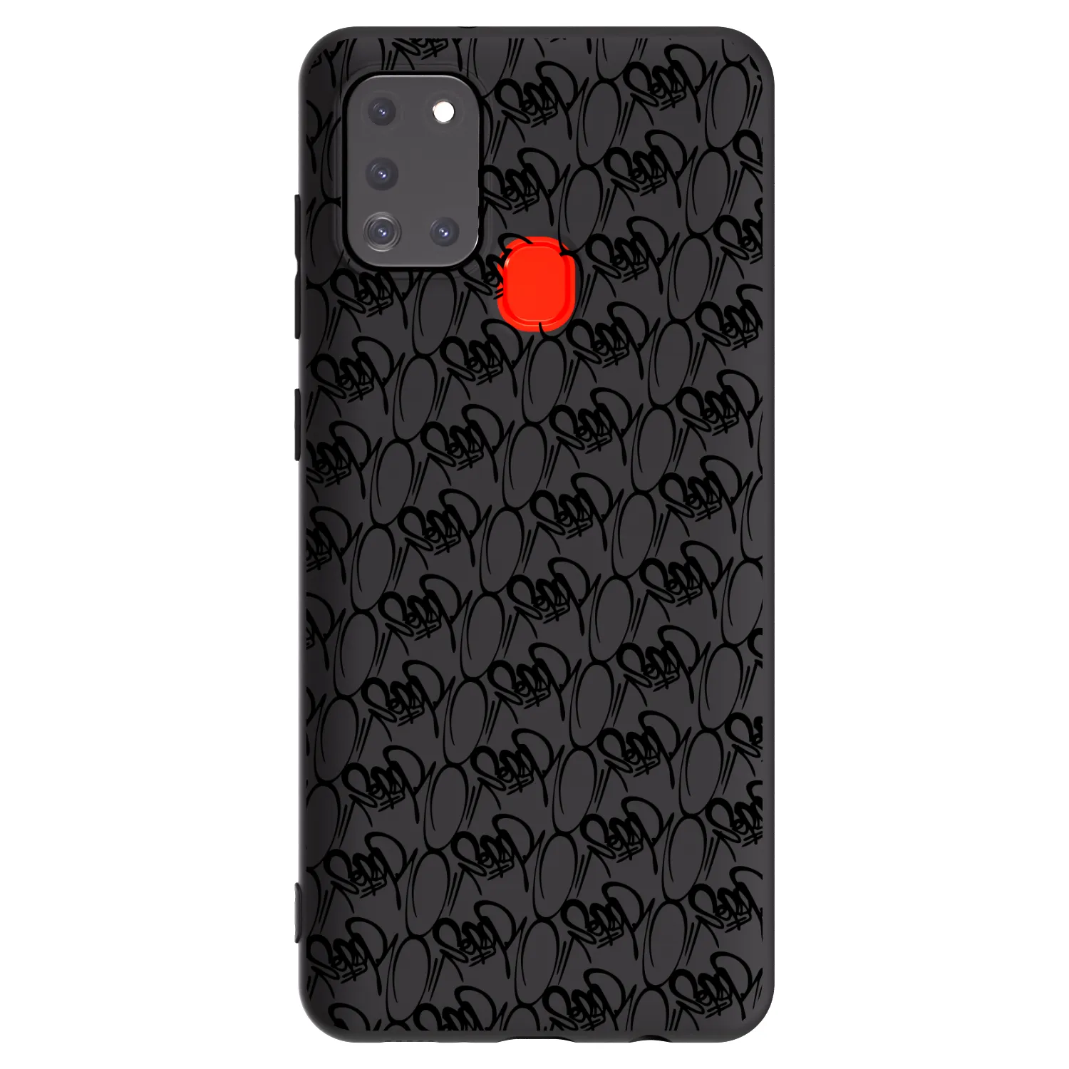 Picasee silikónový čierny obal pre Samsung Galaxy A21s - Separ - Black On Black 2