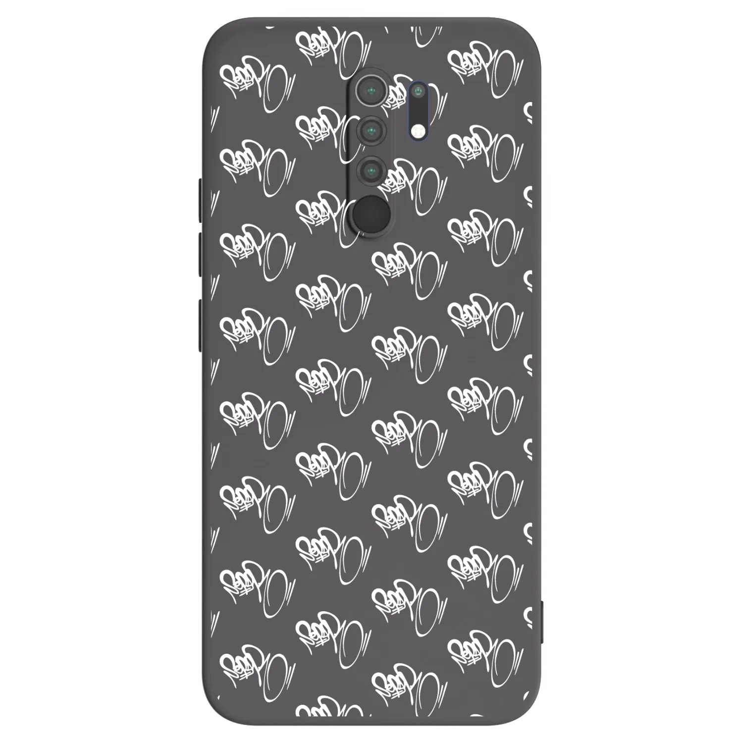 Picasee silikónový čierny obal pre Xiaomi Redmi 9 - Separ - White On Black
