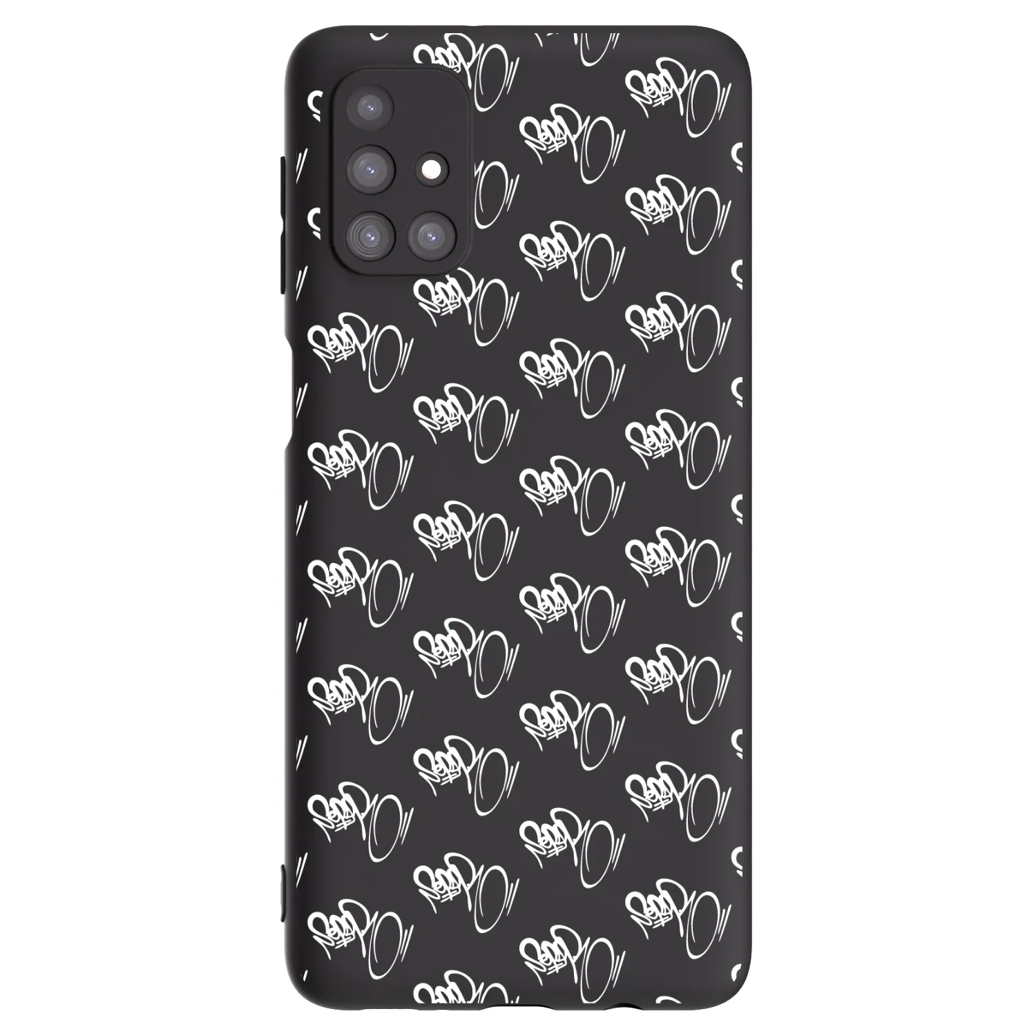 Picasee silikónový čierny obal pre Samsung Galaxy M31s - Separ - White On Black