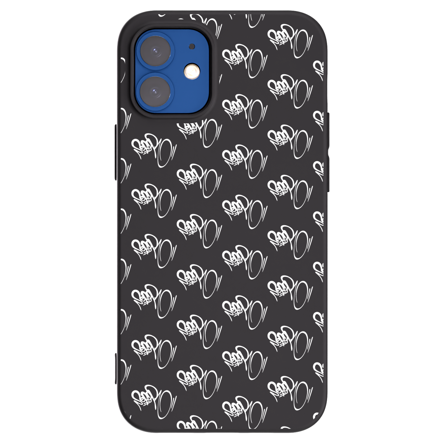 Picasee silikónový čierny obal pre Apple iPhone 12 mini - Separ - White On Black