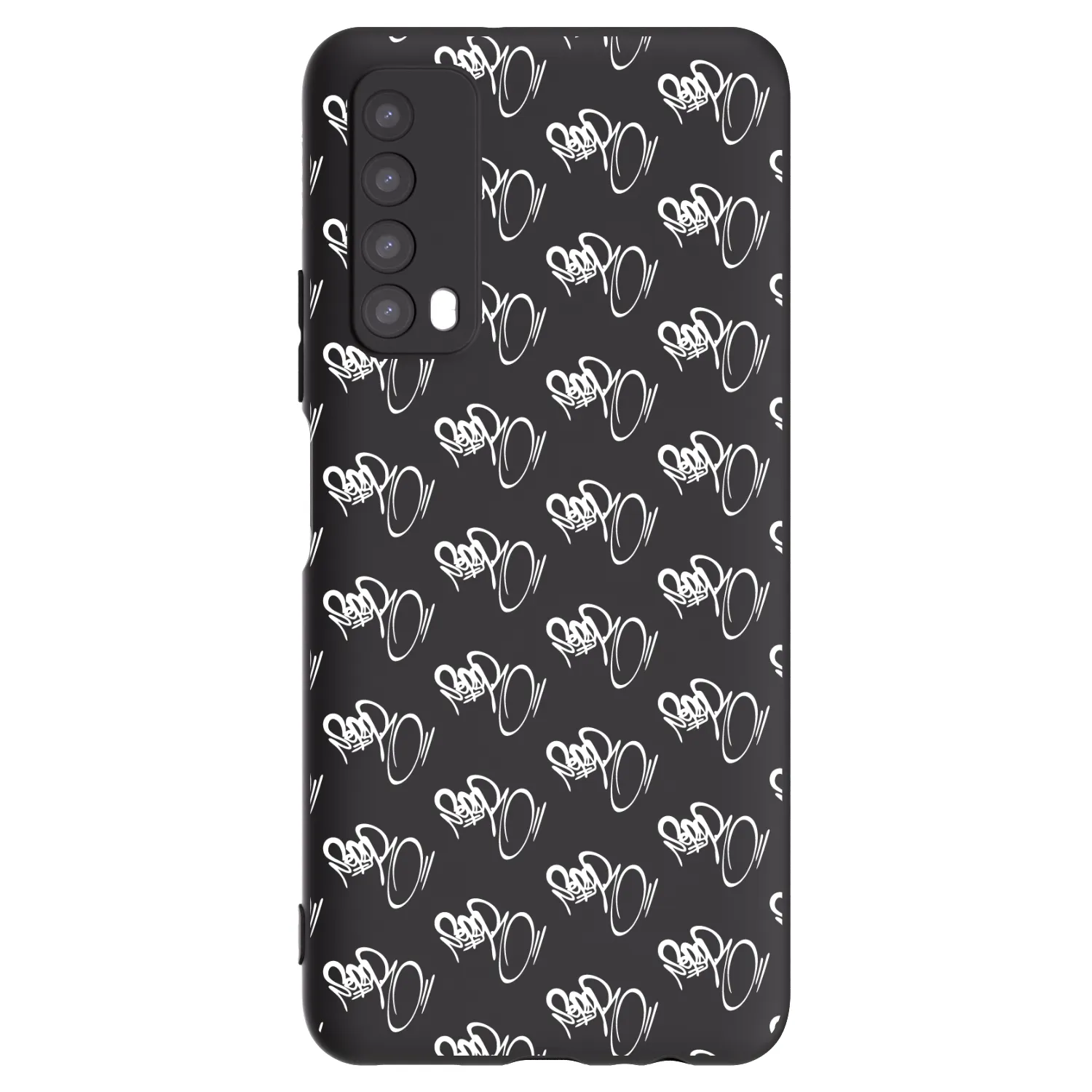 Picasee silikónový čierny obal pre Huawei P Smart 2021 - Separ - White On Black
