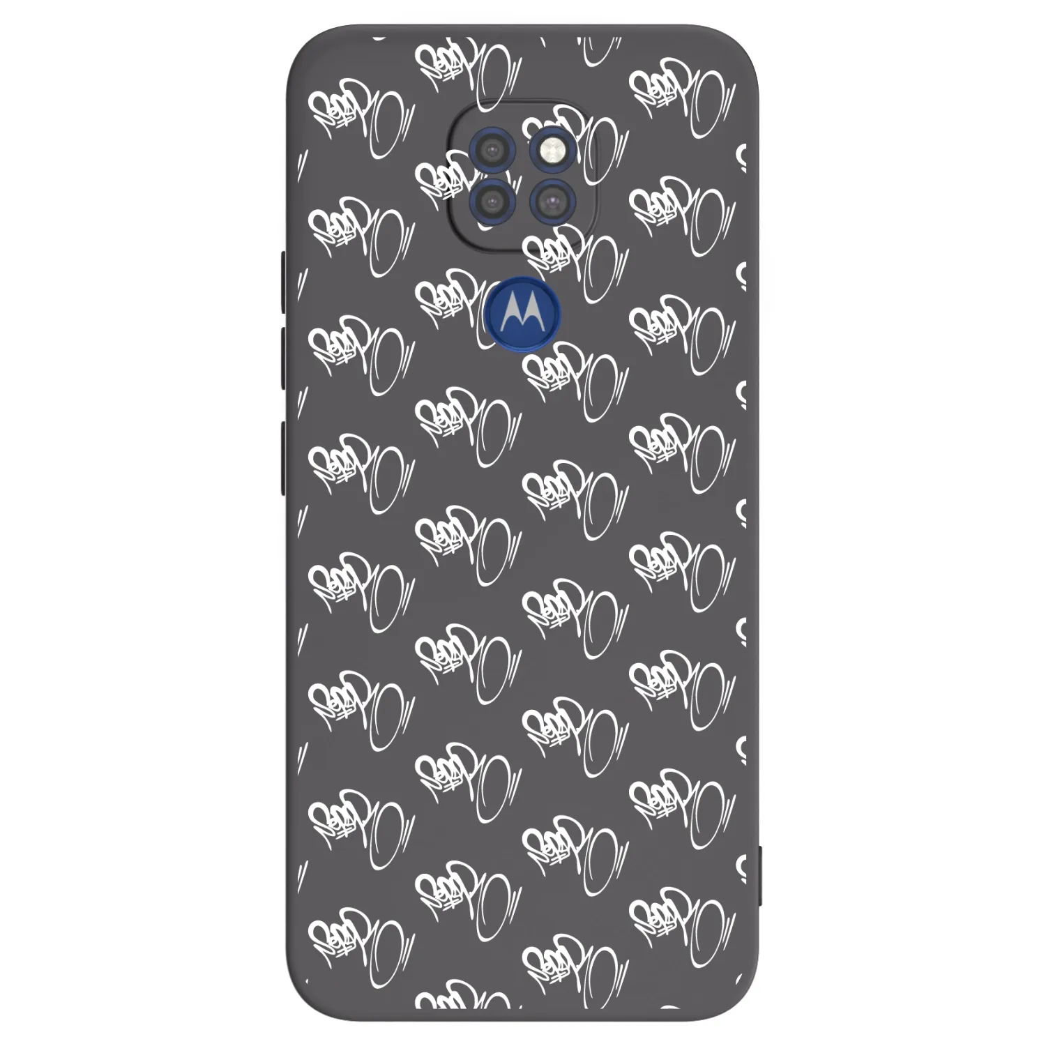 Picasee silikónový čierny obal pre Motorola Moto G9 Play - Separ - White On Black