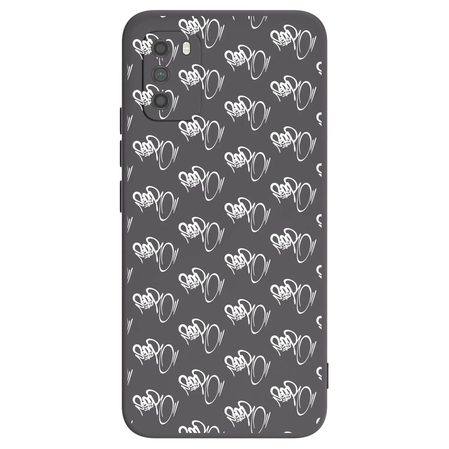 Picasee silikónový čierny obal pre Xiaomi Poco M3 - Separ - White On Black