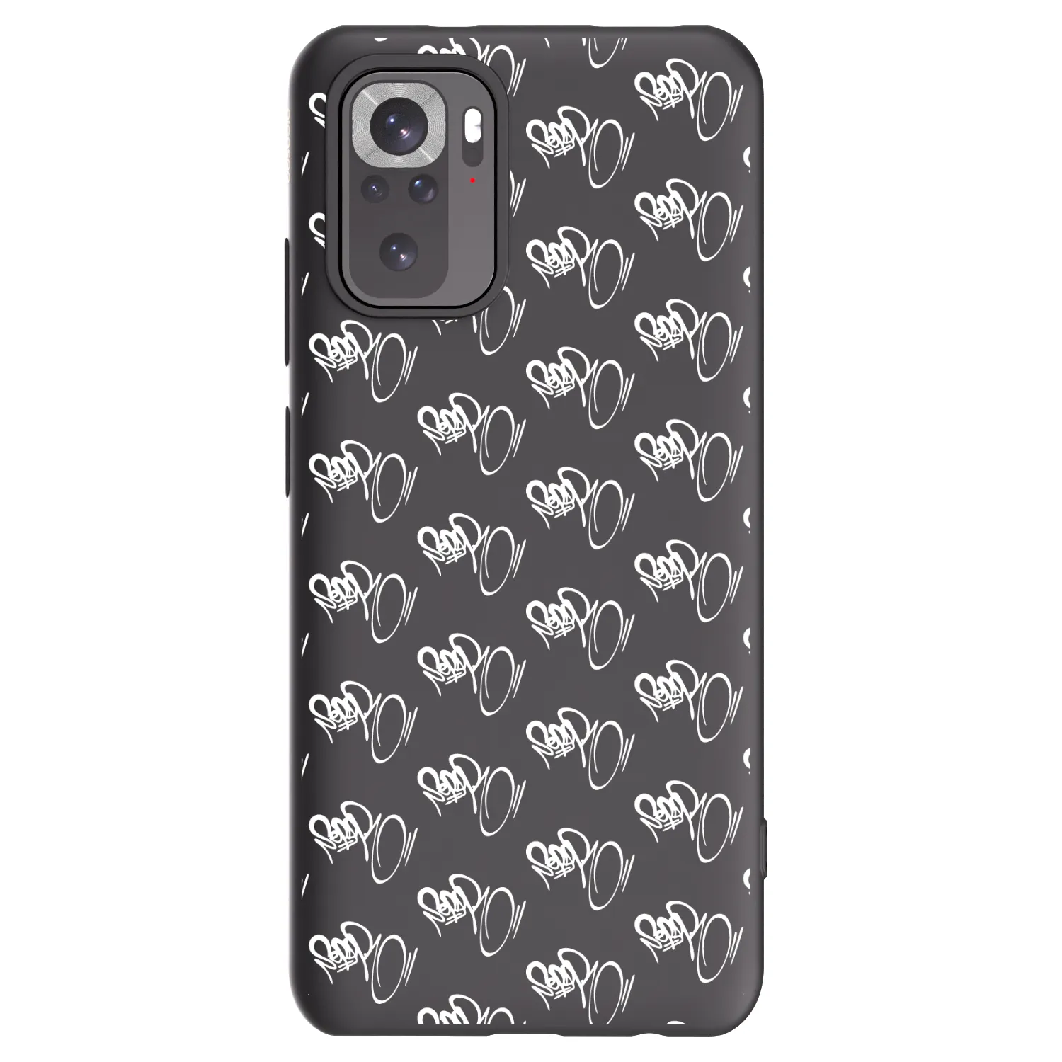 Picasee silikónový čierny obal pre Xiaomi Redmi Note 10 - Separ - White On Black