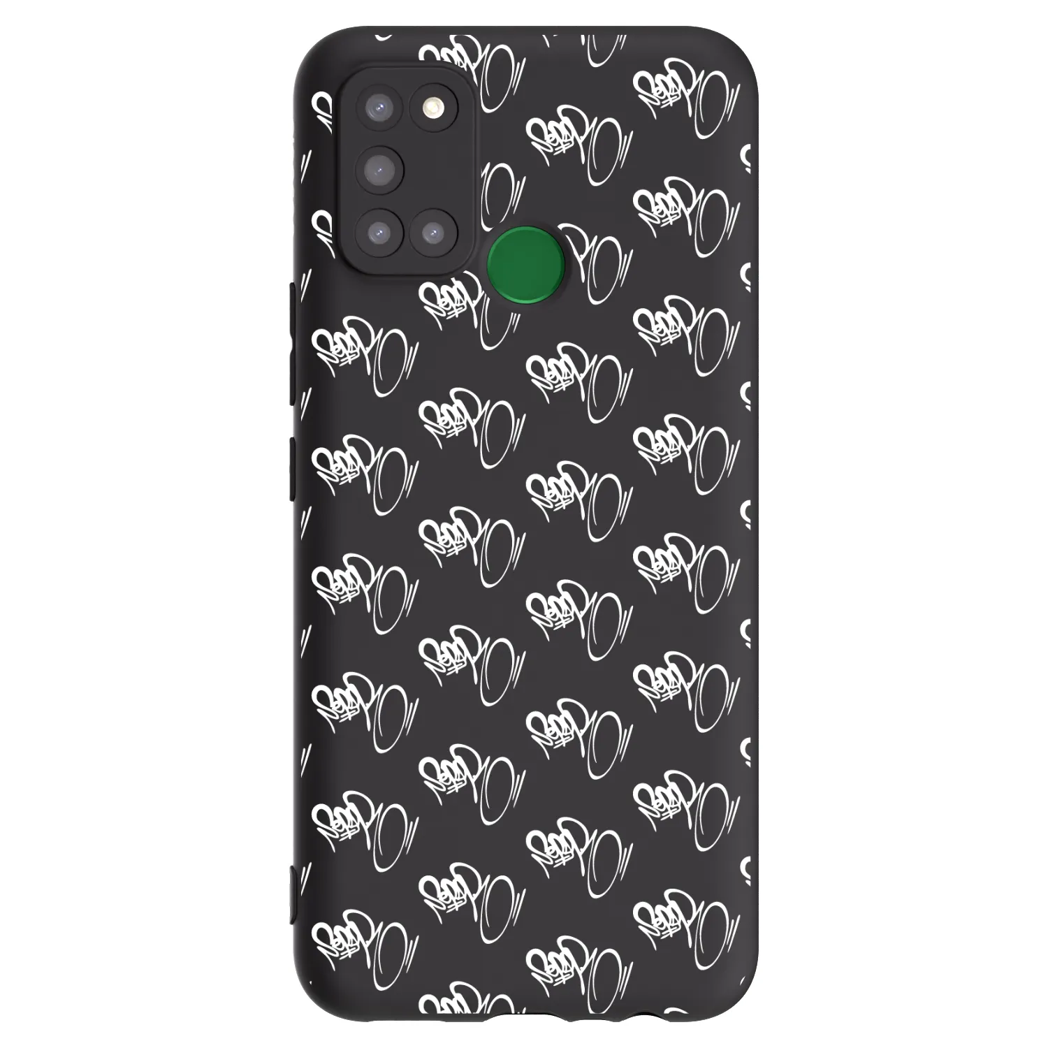 Picasee silikónový čierny obal pre Realme 7i - Separ - White On Black
