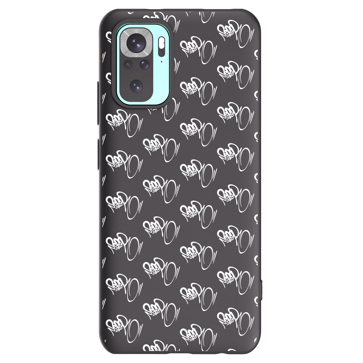 Picasee silikónový čierny obal pre Xiaomi Redmi Note 10 Pro - Separ - White On Black
