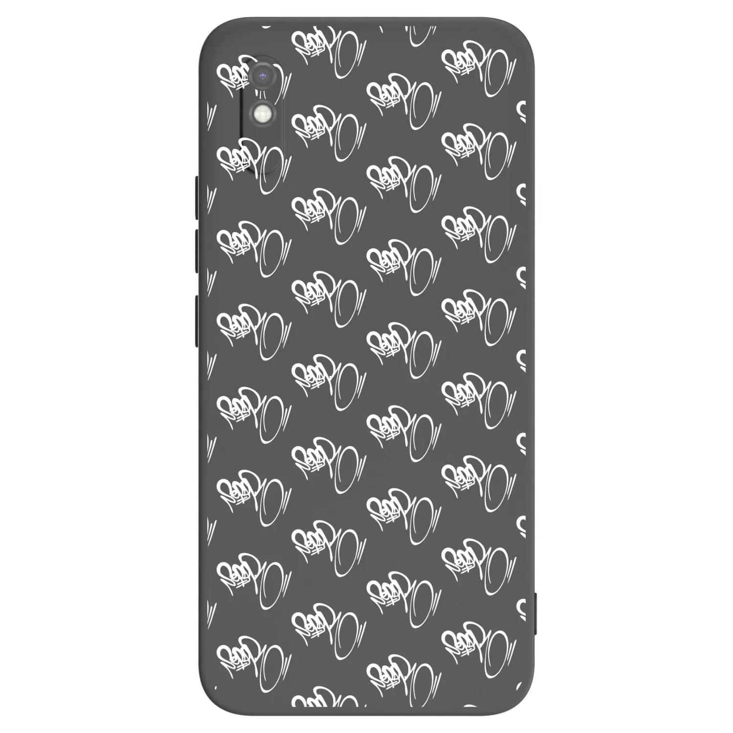 Picasee silikónový čierny obal pre Xiaomi Redmi 9AT - Separ - White On Black