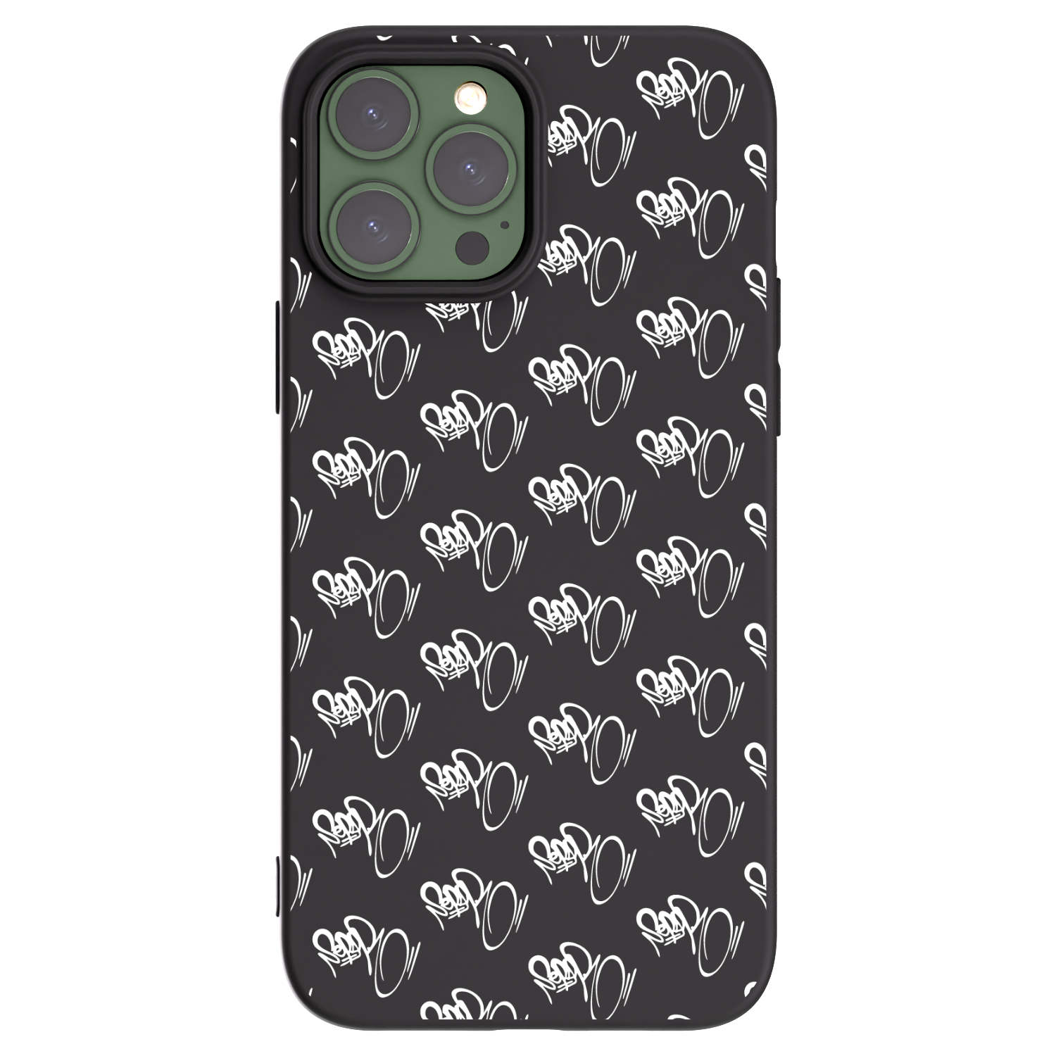 Silikónový čierny obal pre Apple iPhone 13 Pro Max - Separ - White On Black