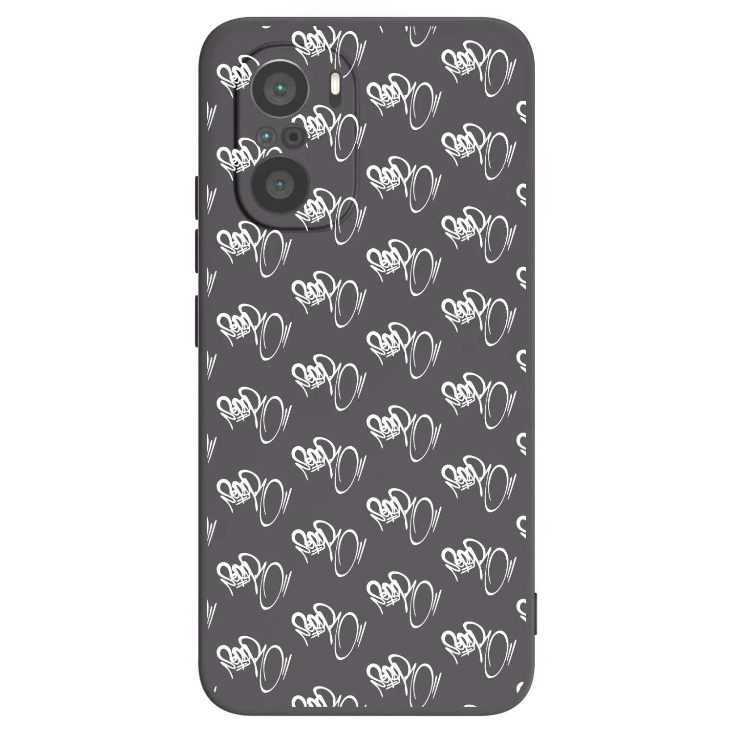 Picasee silikónový čierny obal pre Xiaomi Poco F3 - Separ - White On Black