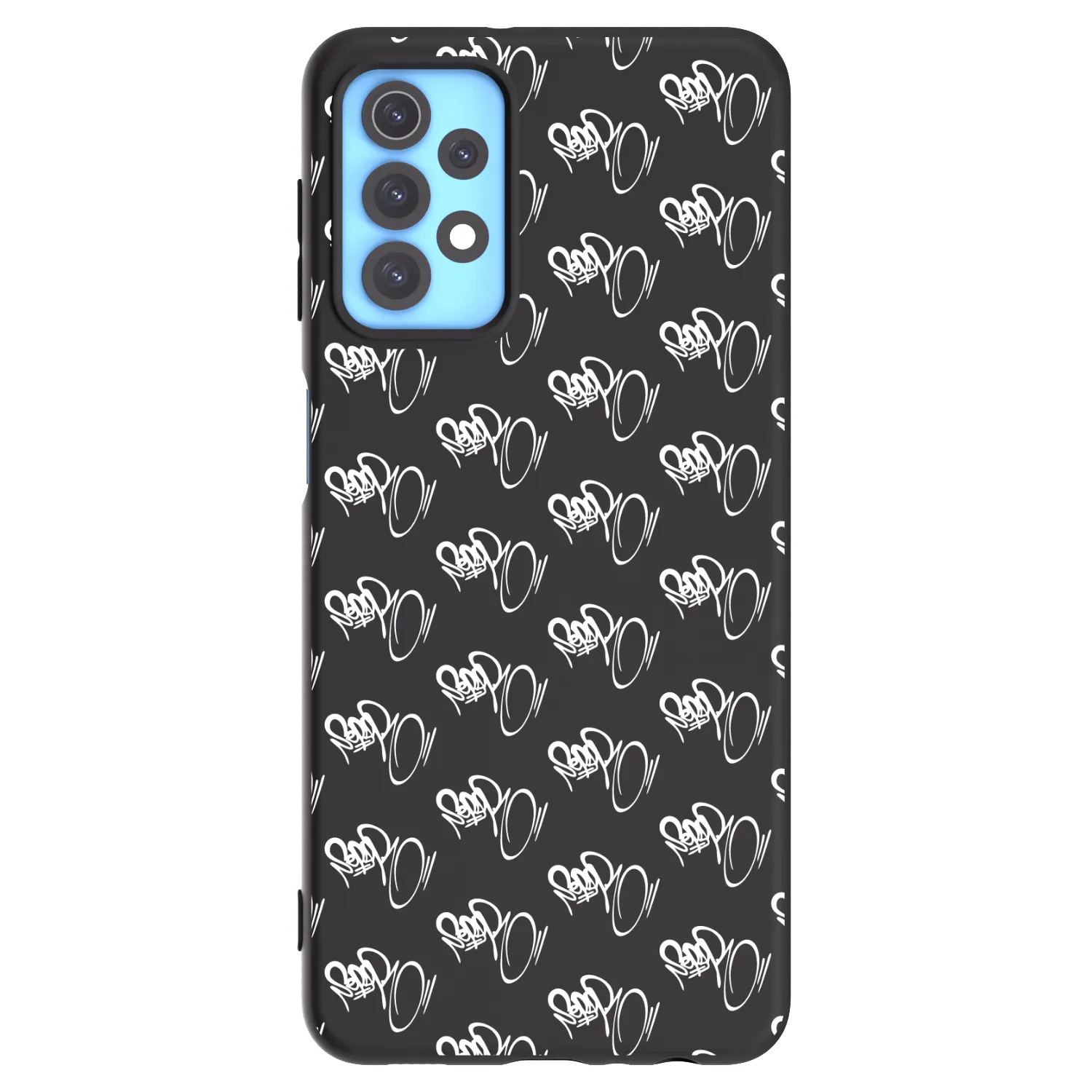 Picasee silikónový čierny obal pre Samsung Galaxy A32 4G SM-A325F - Separ - White On Black