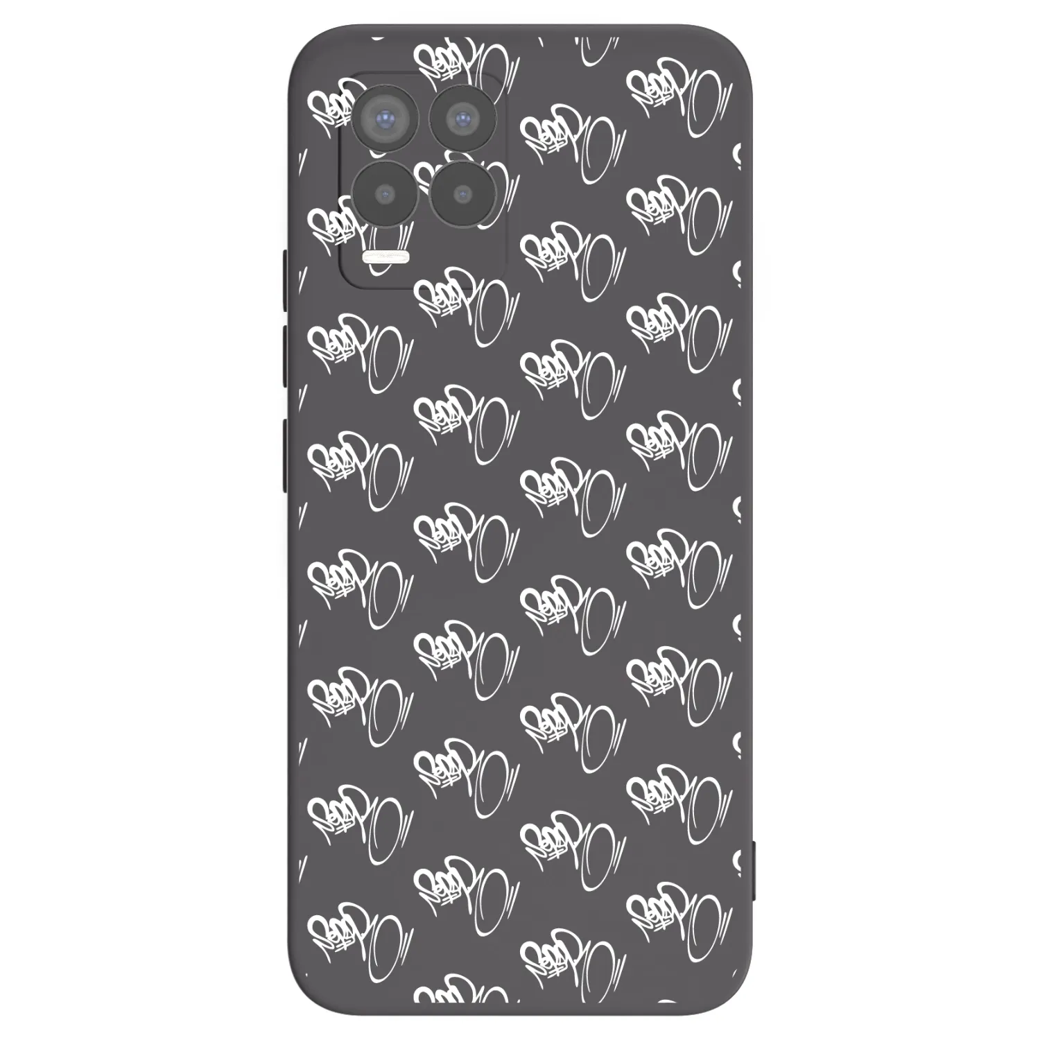 Picasee silikónový čierny obal pre Realme 8 Pro - Separ - White On Black