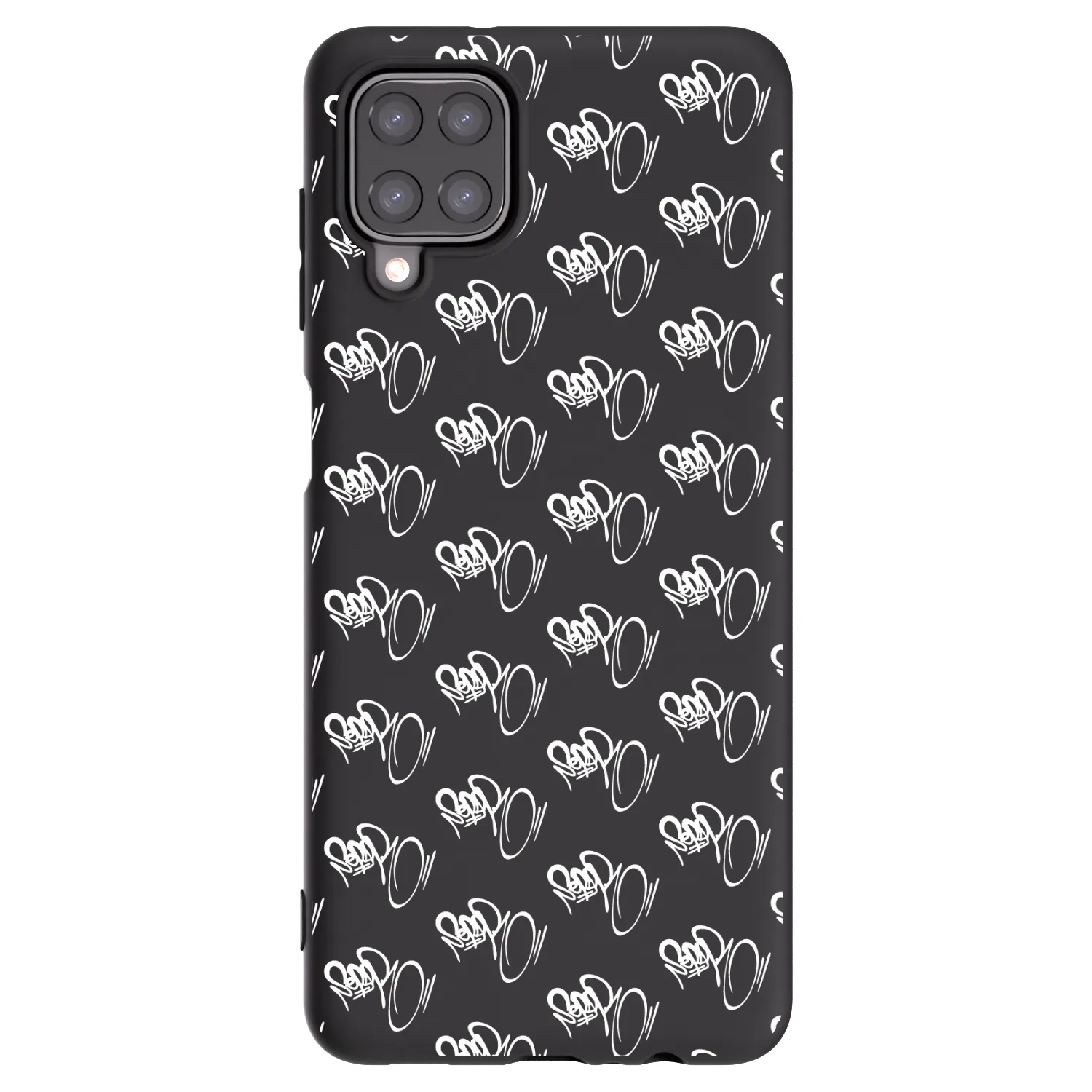 Picasee silikónový čierny obal pre Samsung Galaxy M12 M127F - Separ - White On Black