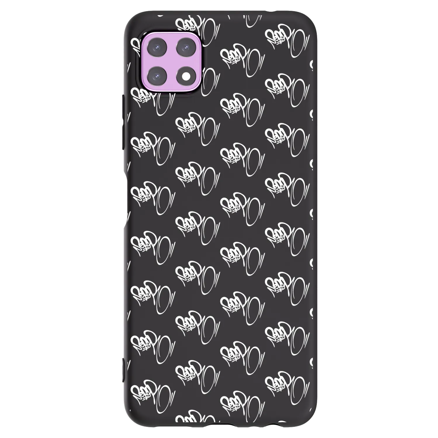 Picasee silikónový čierny obal pre Samsung Galaxy A22 A226B 5G - Separ - White On Black