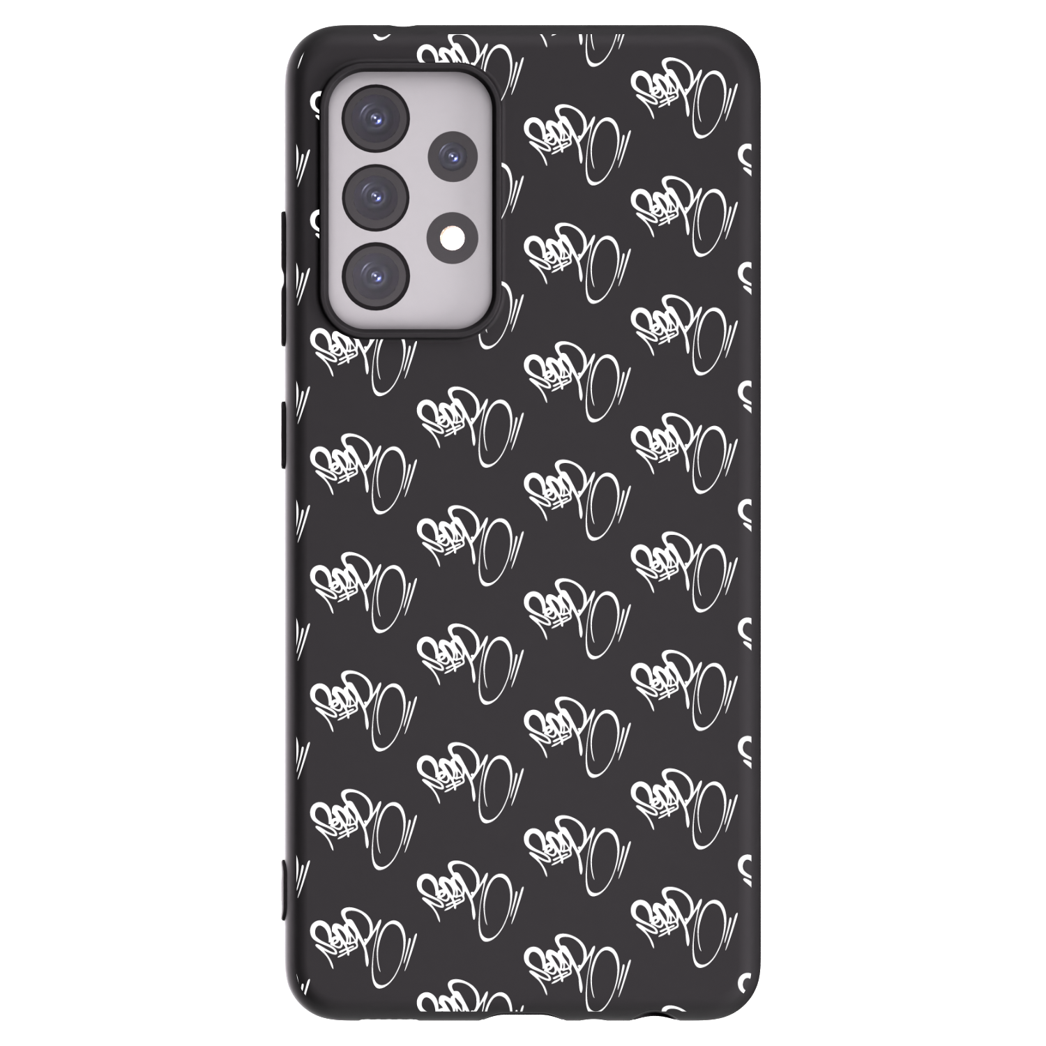 Picasee silikónový čierny obal pre Samsung Galaxy A52s 5G A528B - Separ - White On Black