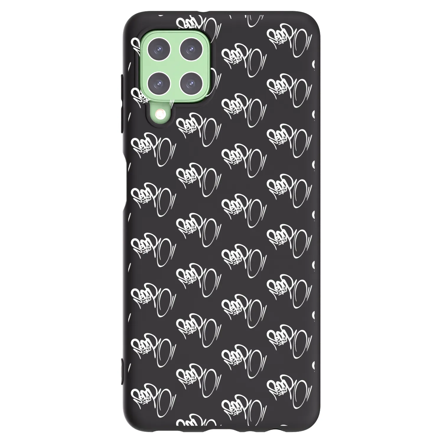 Picasee silikónový čierny obal pre Samsung Galaxy A22 A225F 4G - Separ - White On Black