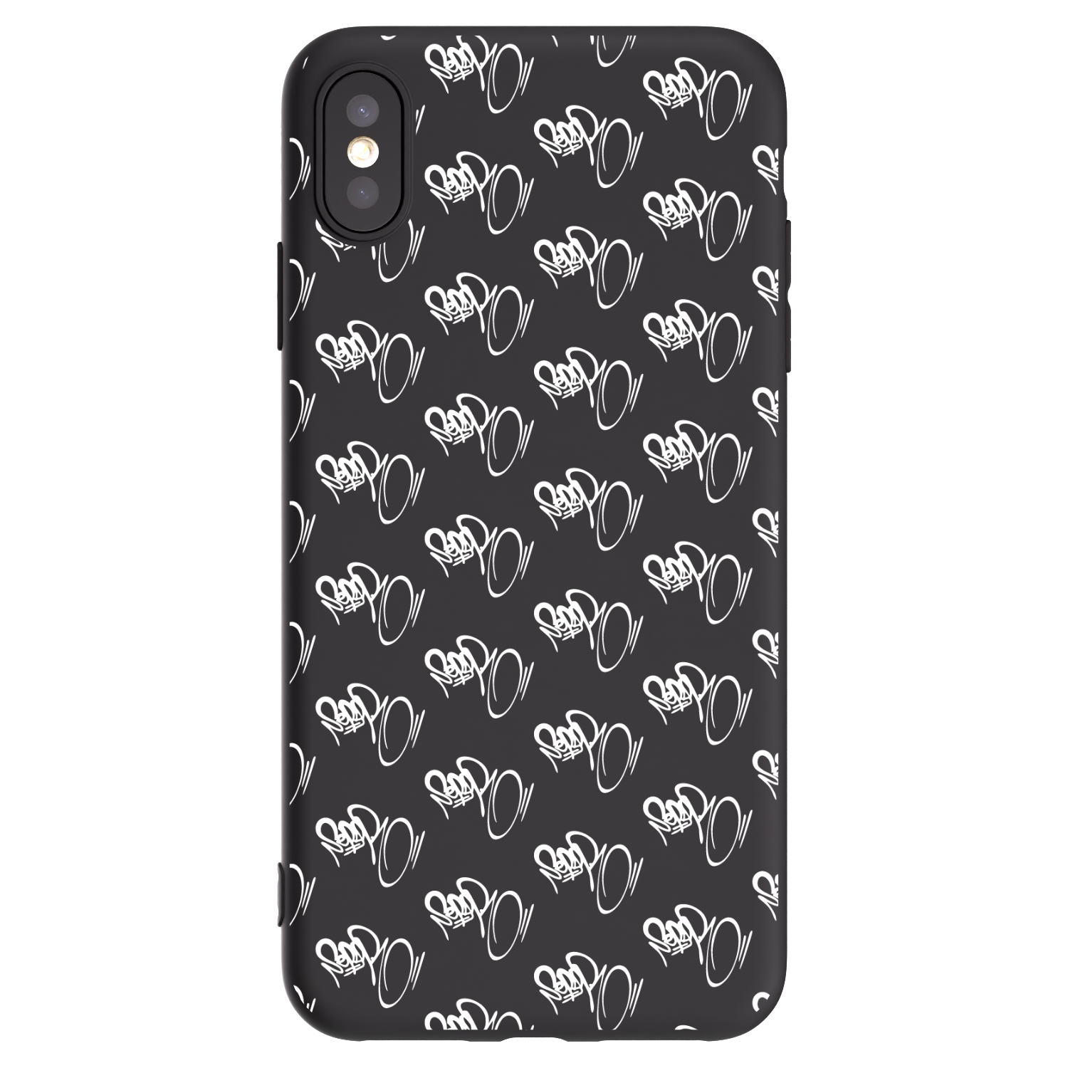 Picasee silikónový čierny obal pre Apple iPhone XS Max - Separ - White On Black