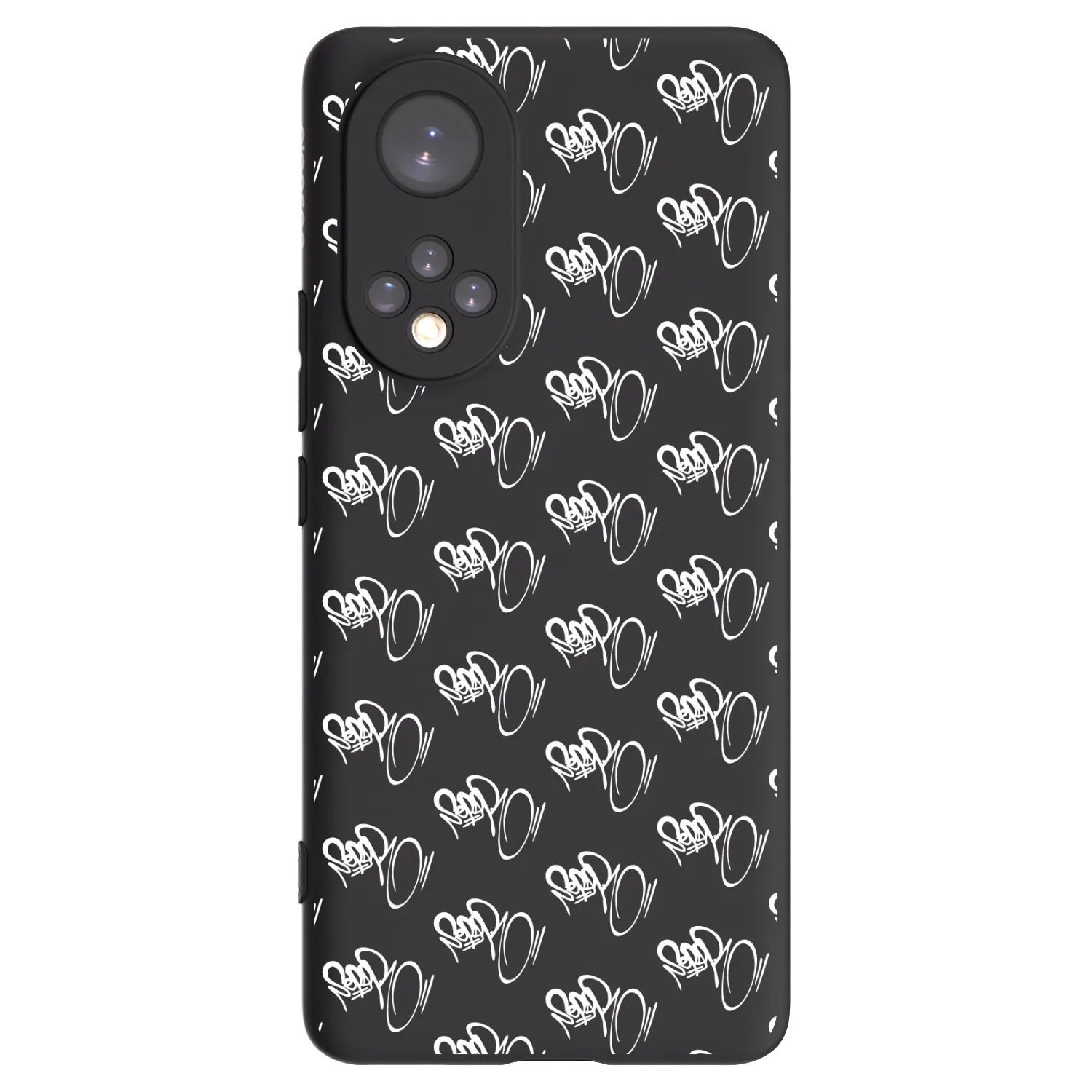 Picasee silikónový čierny obal pre Huawei Nova 9 - Separ - White On Black