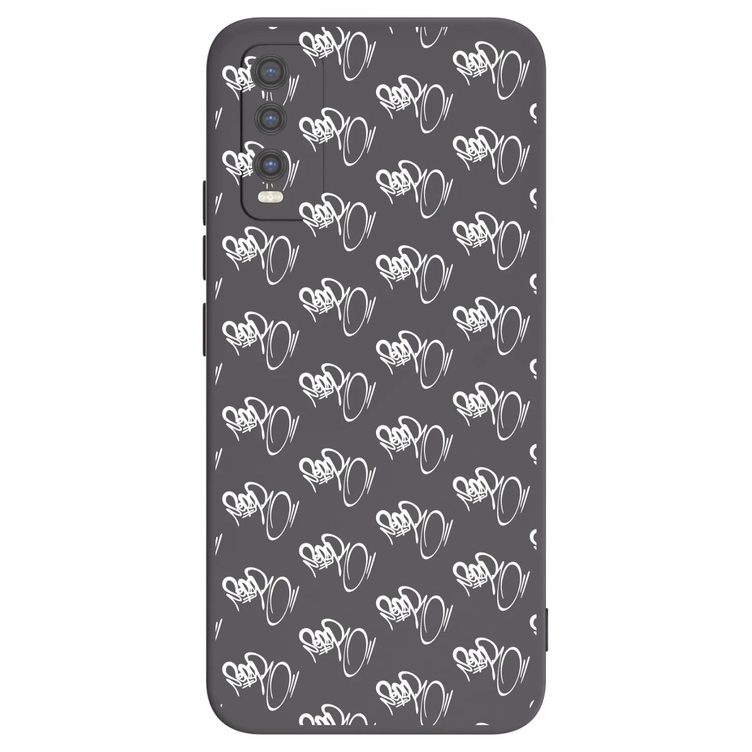 Picasee silikónový čierny obal pre Vivo Y20s - Separ - White On Black