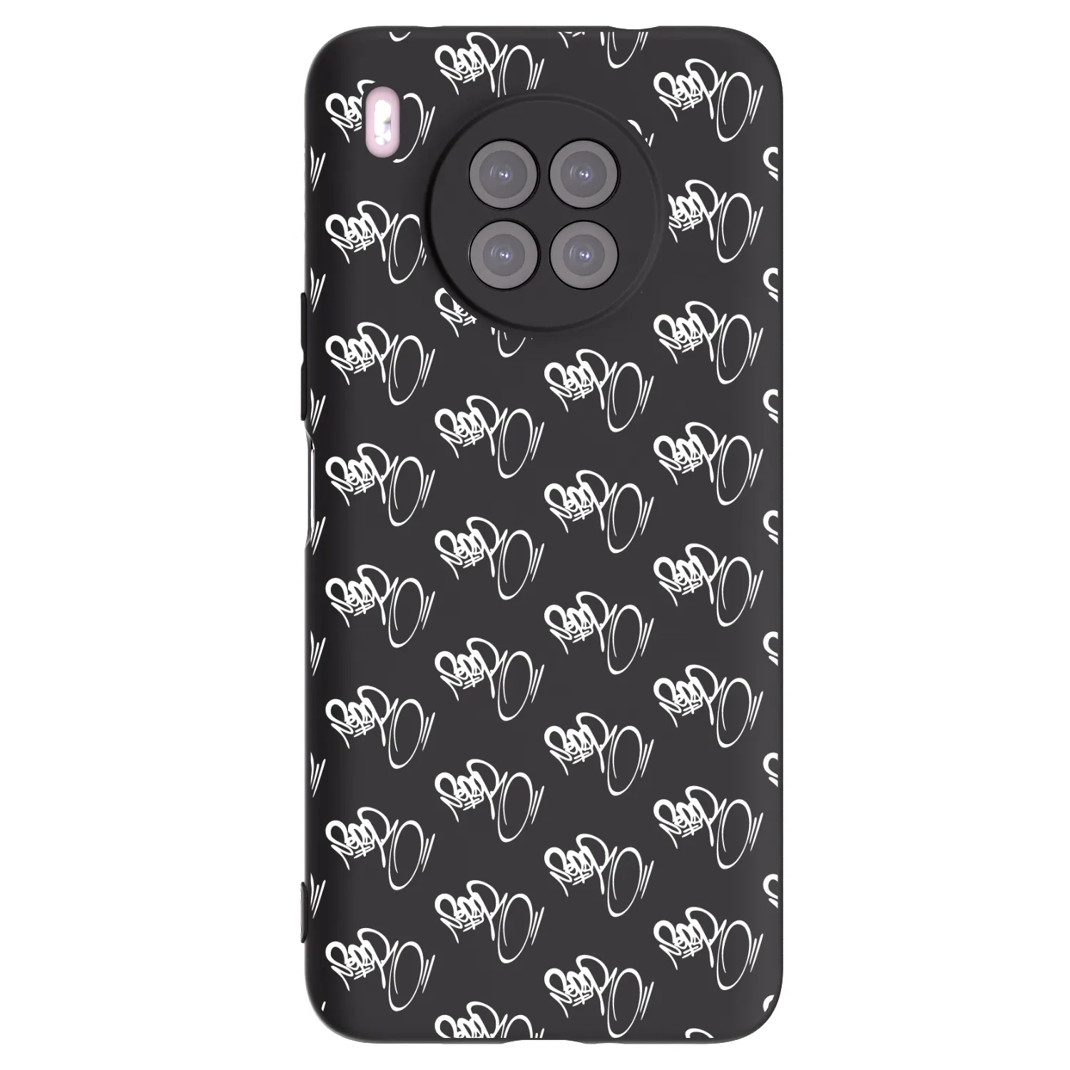 Picasee silikónový čierny obal pre Huawei Nova 8i - Separ - White On Black