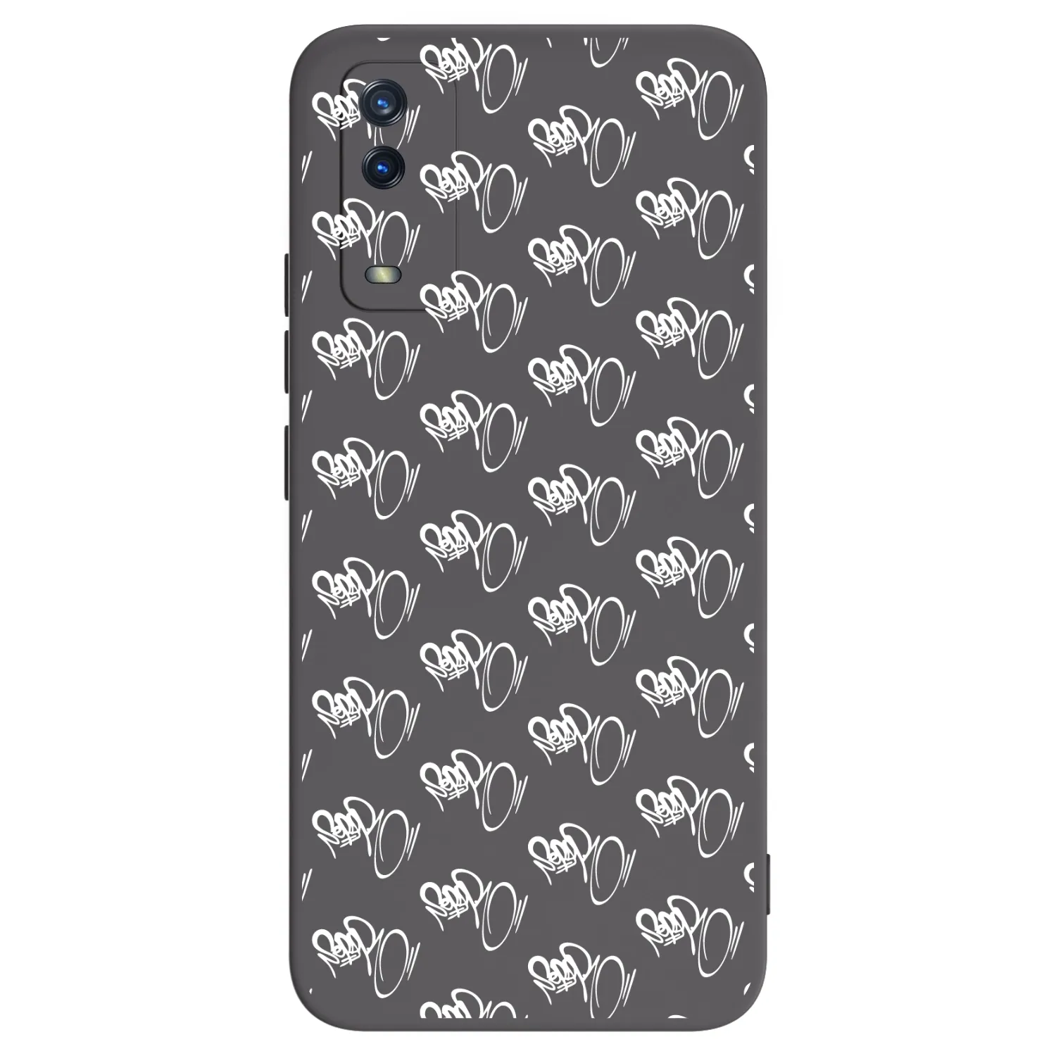 Picasee silikónový čierny obal pre Vivo Y11s - Separ - White On Black