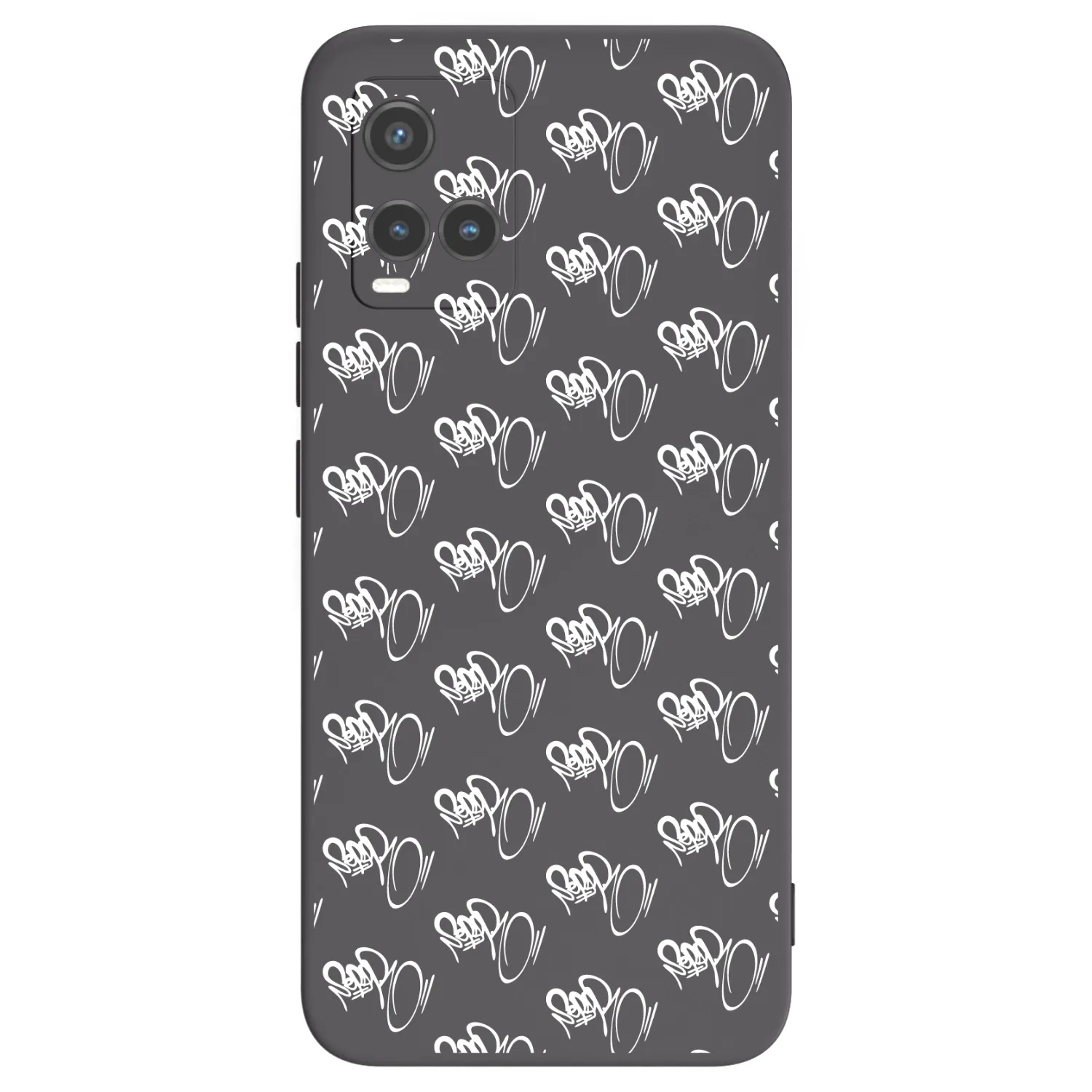 Picasee silikónový čierny obal pre Vivo Y33s - Separ - White On Black