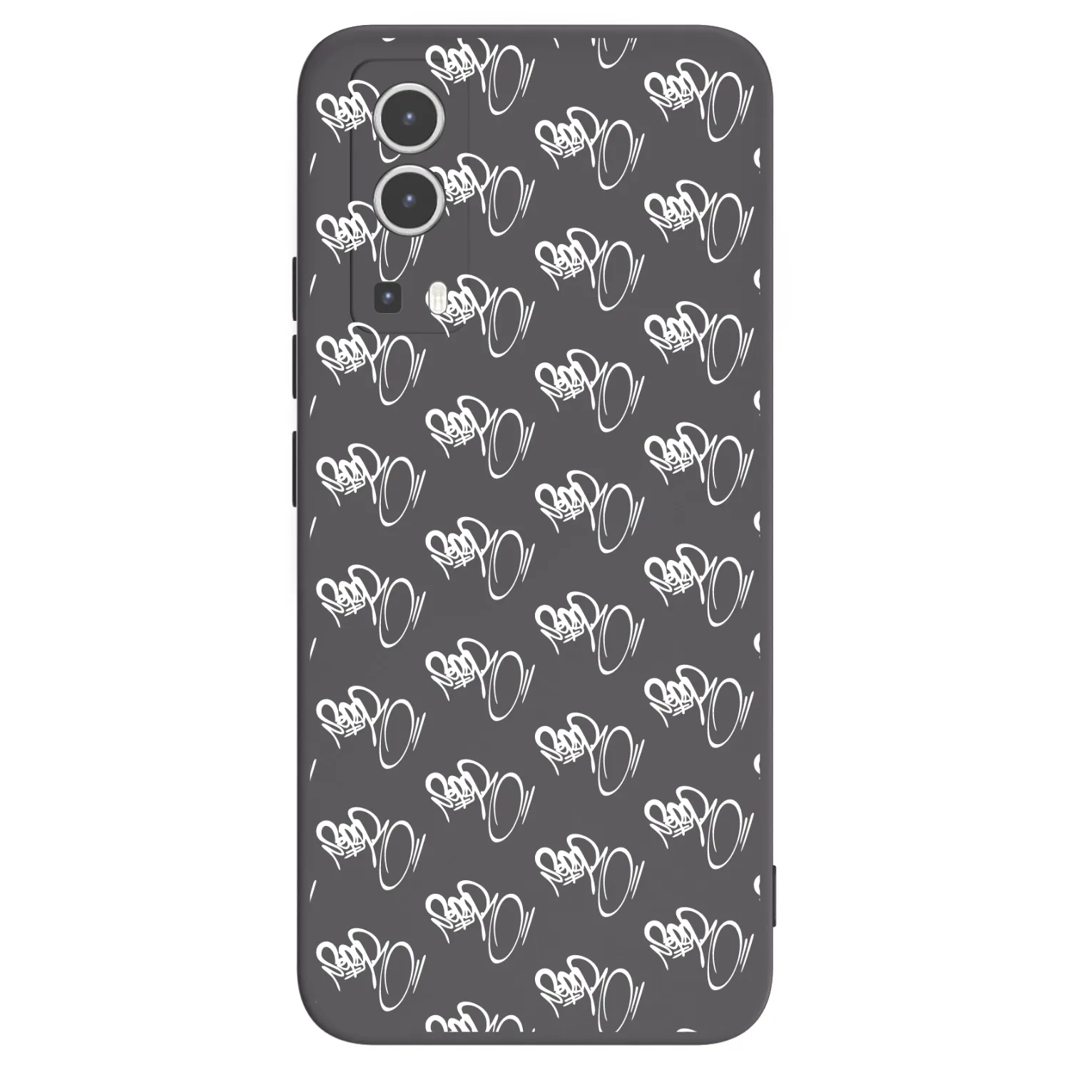 Picasee silikónový čierny obal pre Vivo Y72 5G - Separ - White On Black